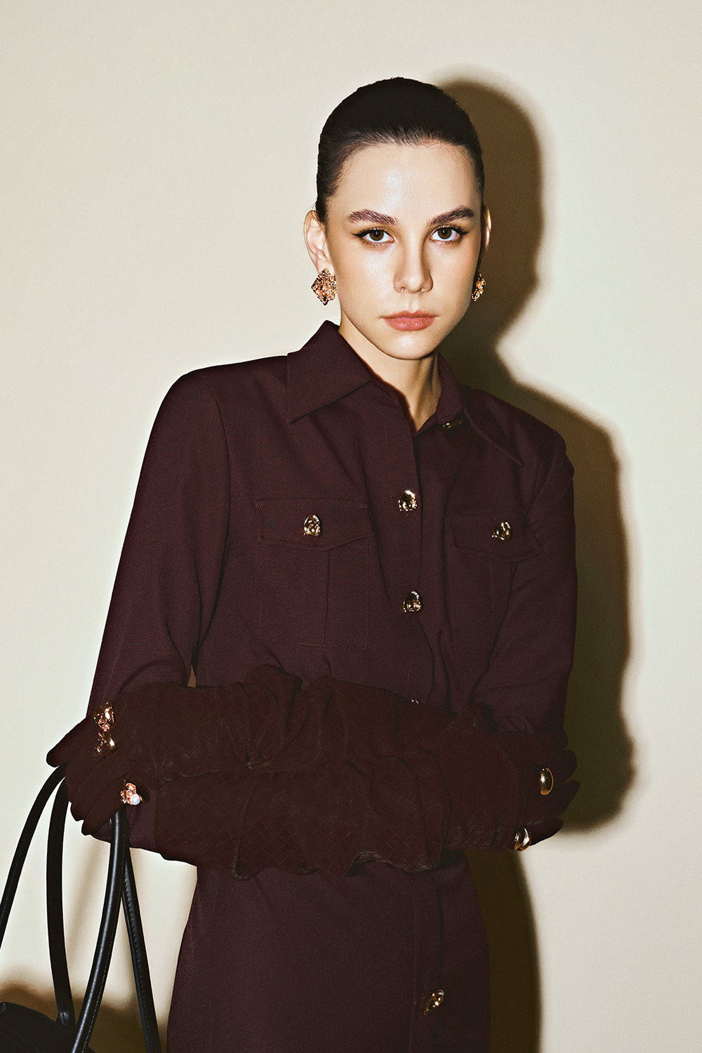 Caelum Collared Button Midi Dress