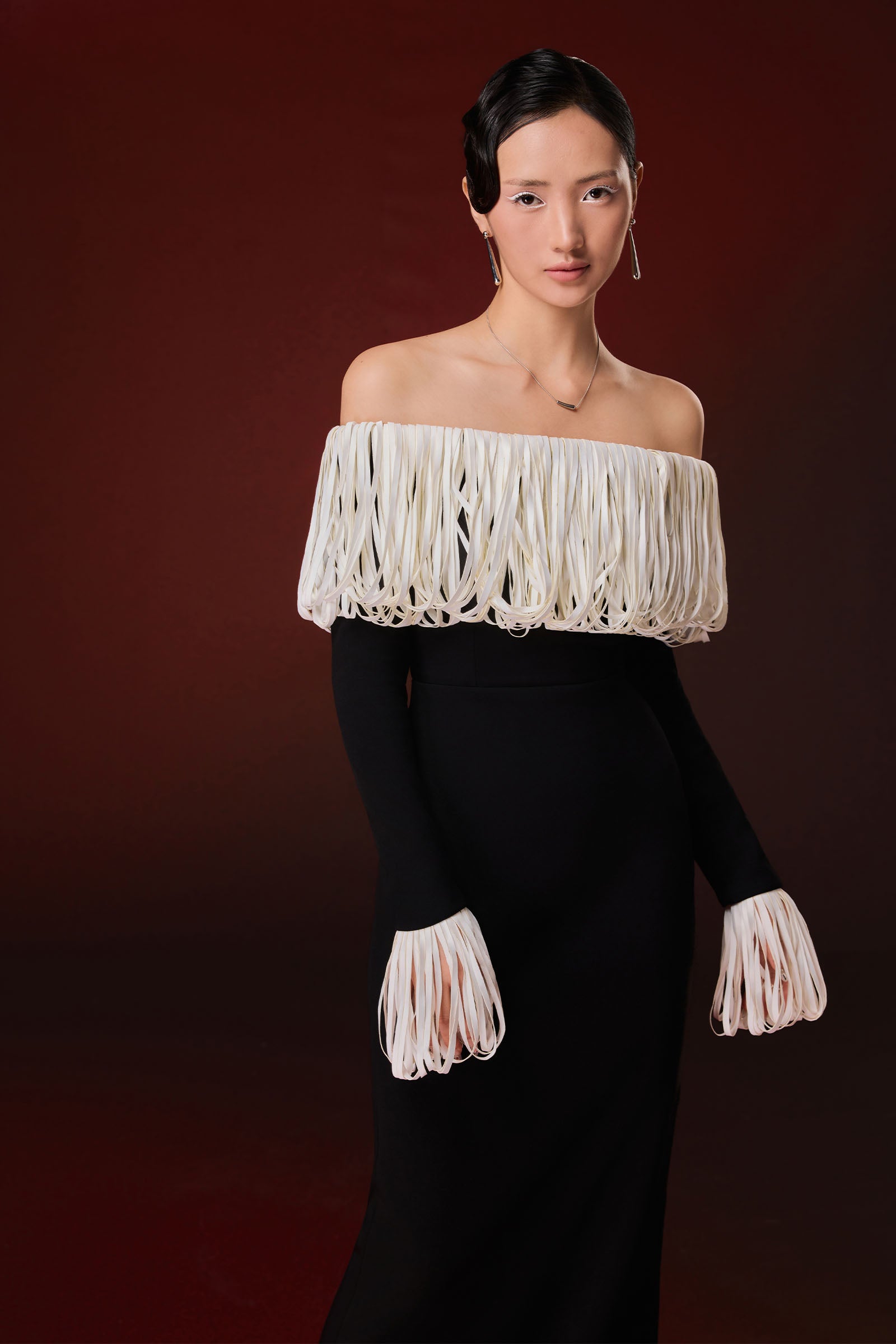 Regency Off-Shoulder Maxi Dress