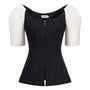 Maia Peplum Jacquard Top