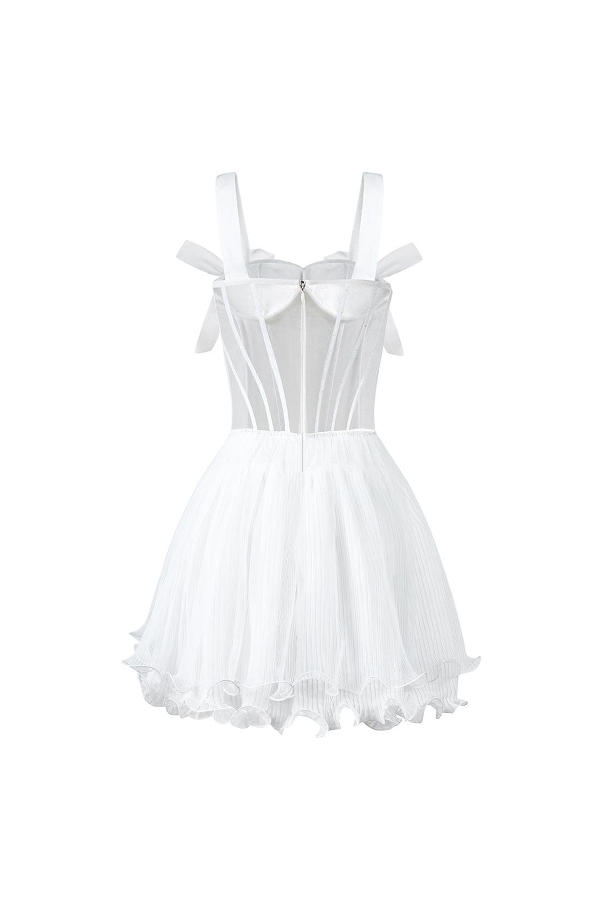 Pixie A-line Layered Mesh Silk Mini Dress