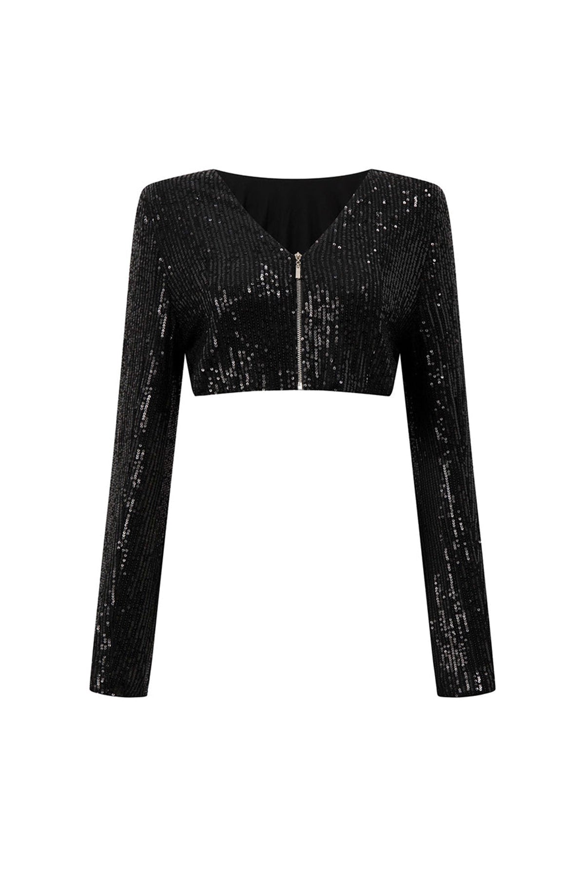 Canyon Cropped Boat Neck Sequin Top