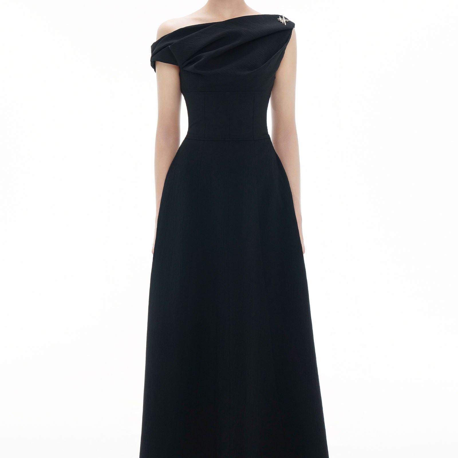 Charlotte Asymmetric Neck Maxi Dress