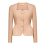 Georgiana Peplum Square Neck Polycotton Jacket