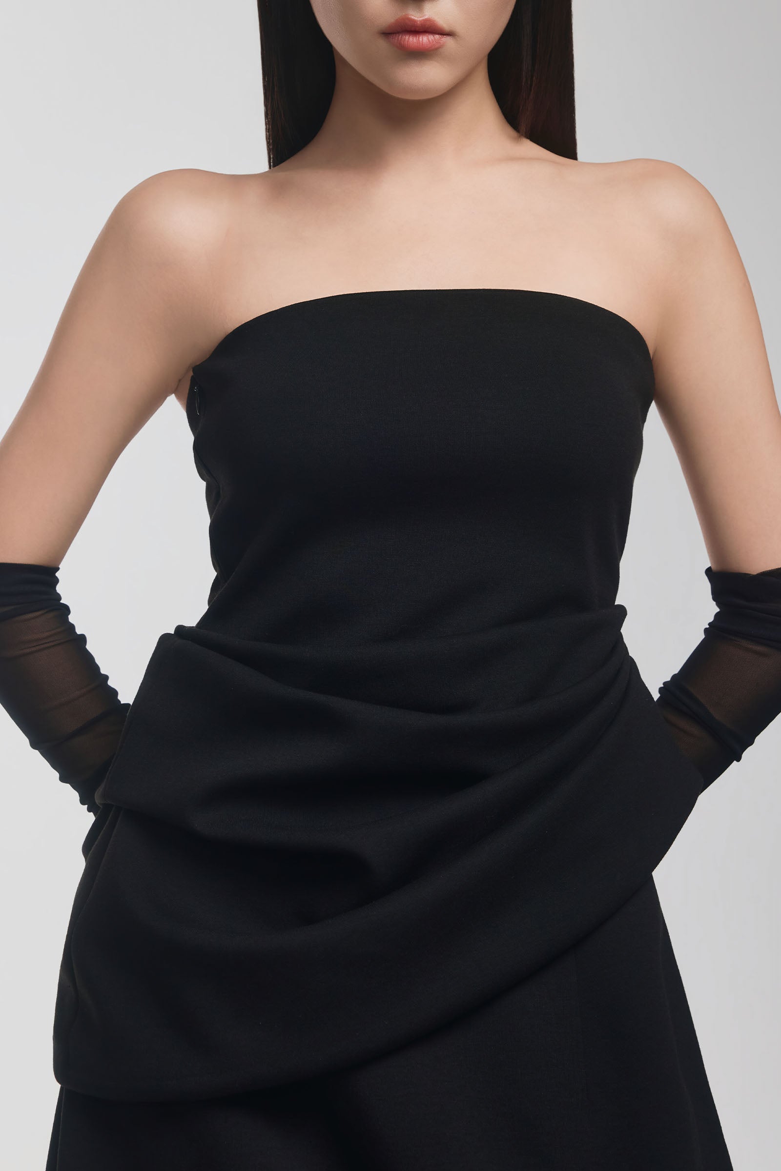 Sora Straight Across Draped Top