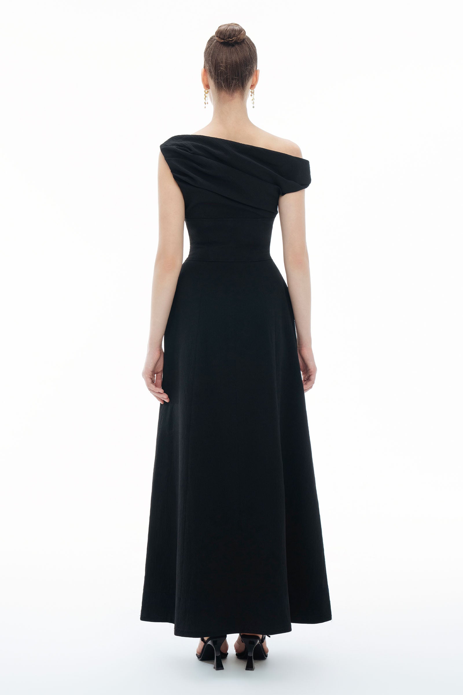 Charlotte Asymmetric Neck Maxi Dress
