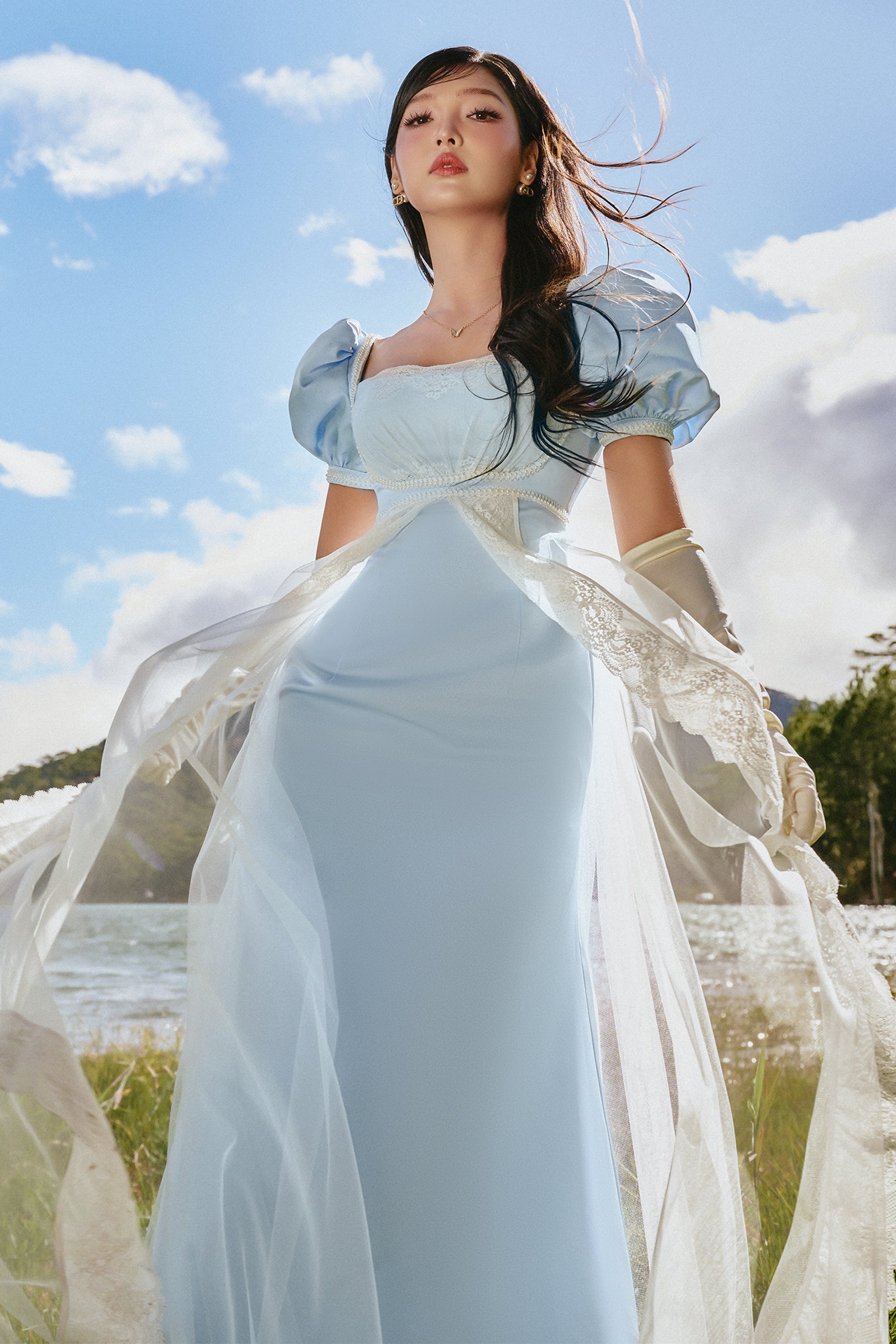 Daphne Ribbon Maxi Dress