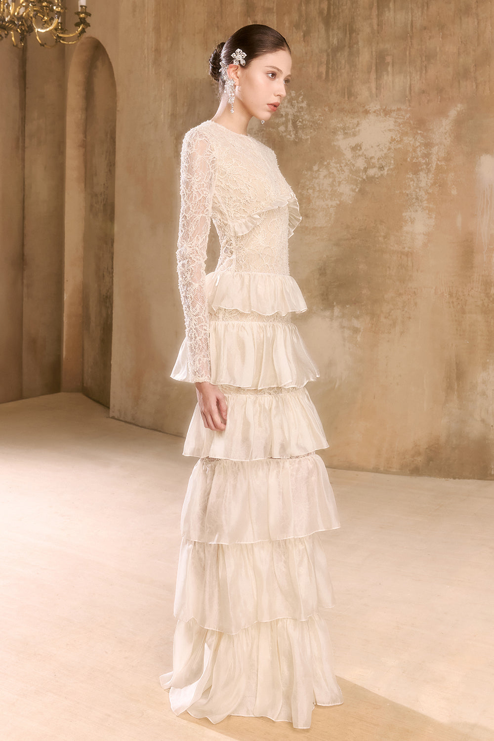 Emaly Rufle Maxi Dress