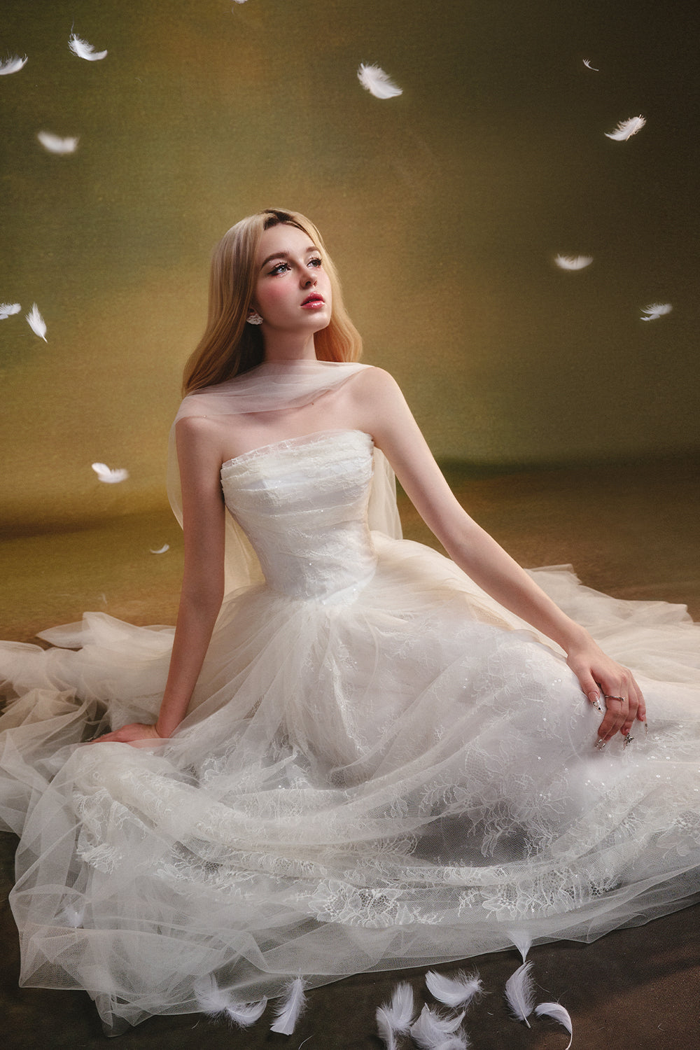 Amelia Ball Gown Gathering Maxi Dress