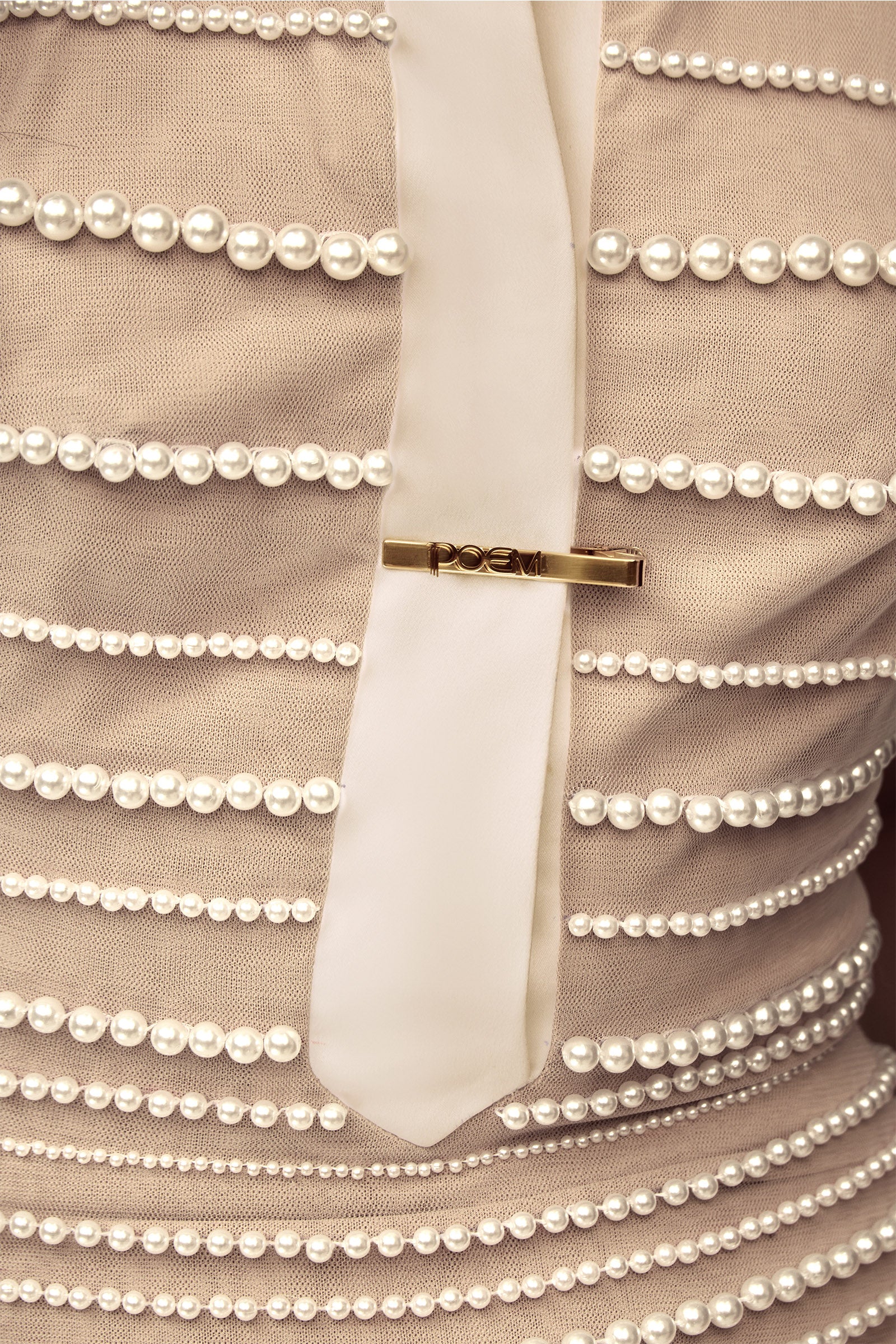 Opaline Collared Bead Maxi Dress