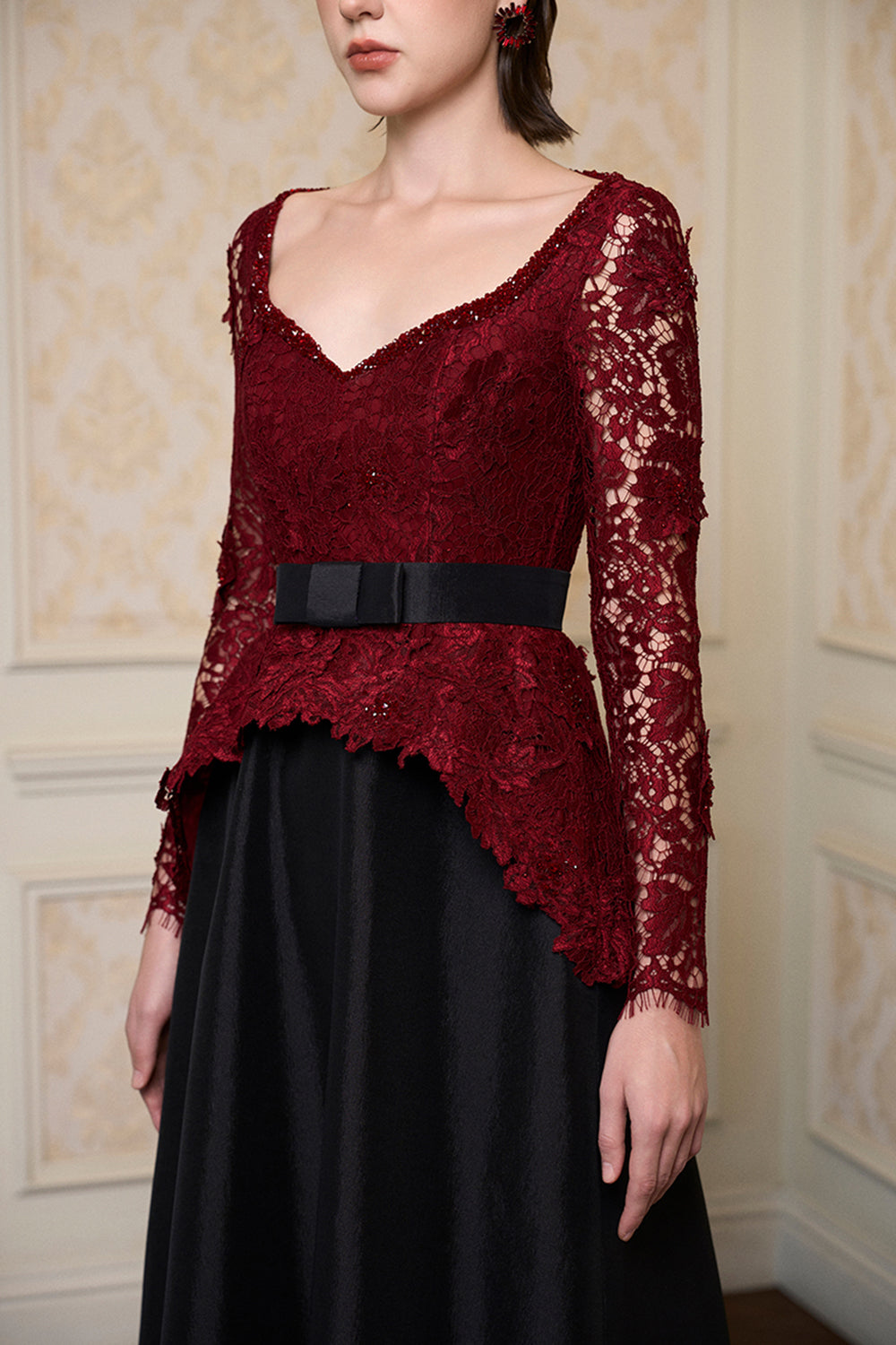 Rosée Peplum Maxi Dress