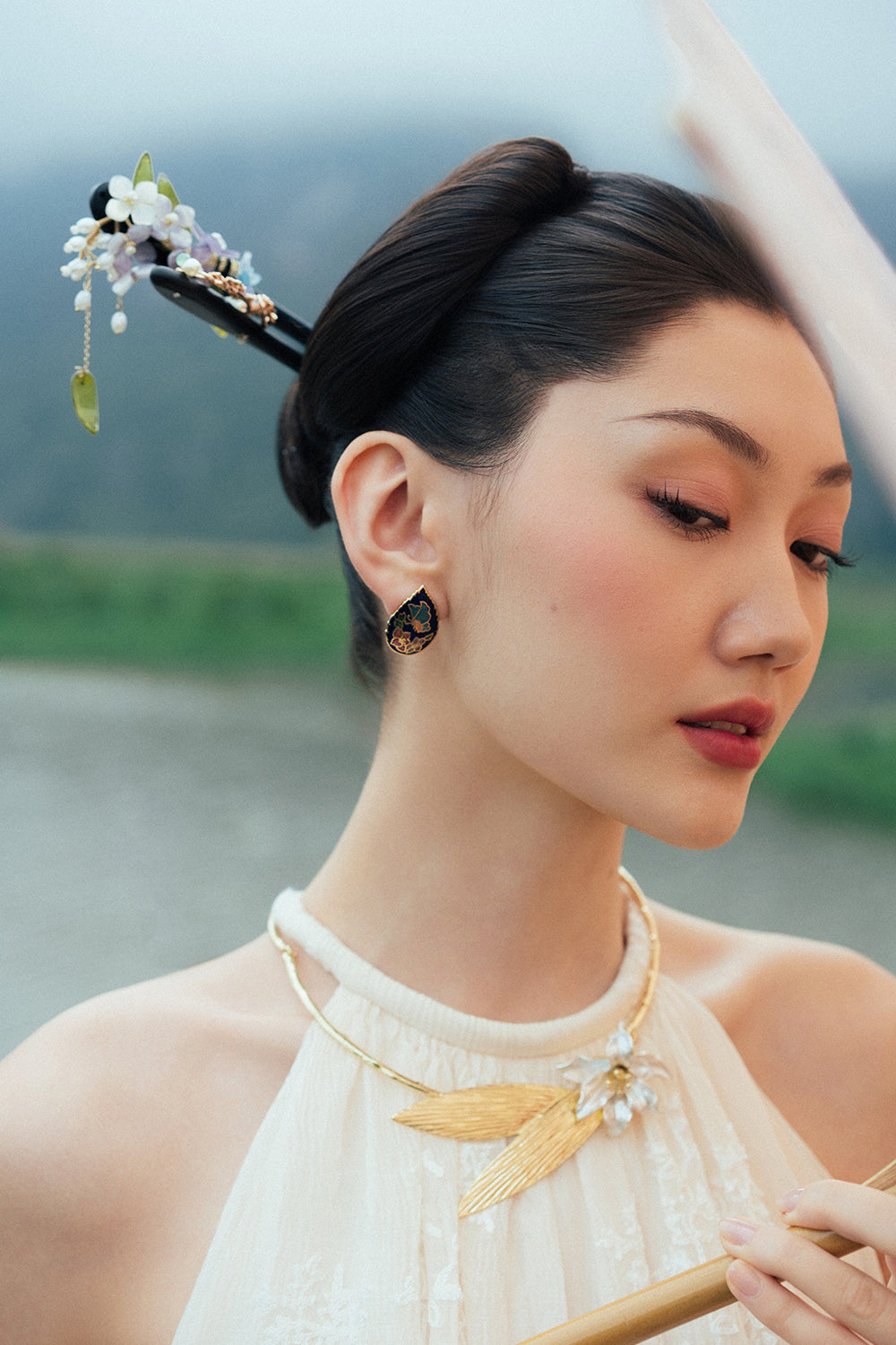 Hoa Anh Peplum Maxi Dress