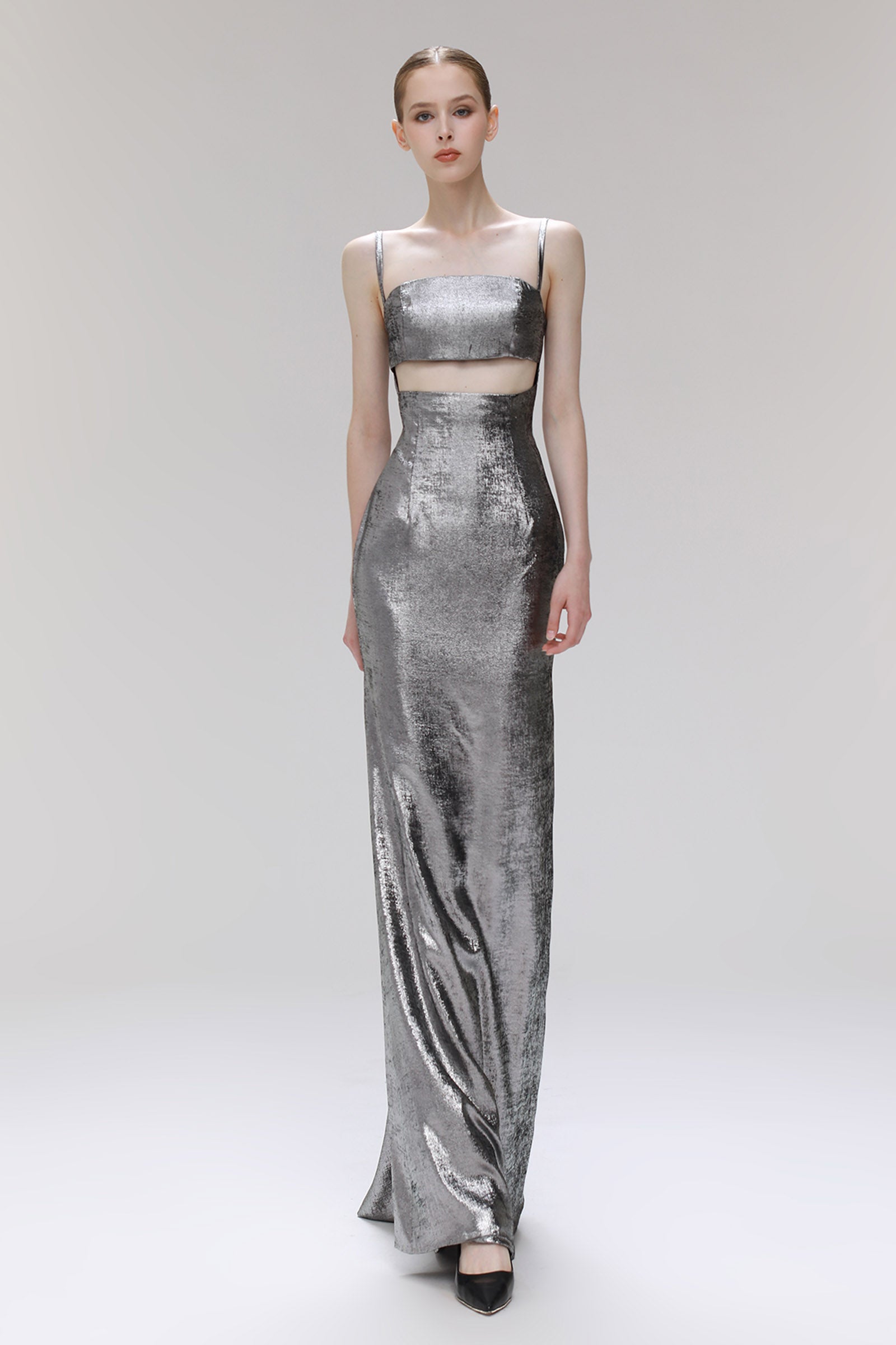 Argento Square Neck Maxi Dress