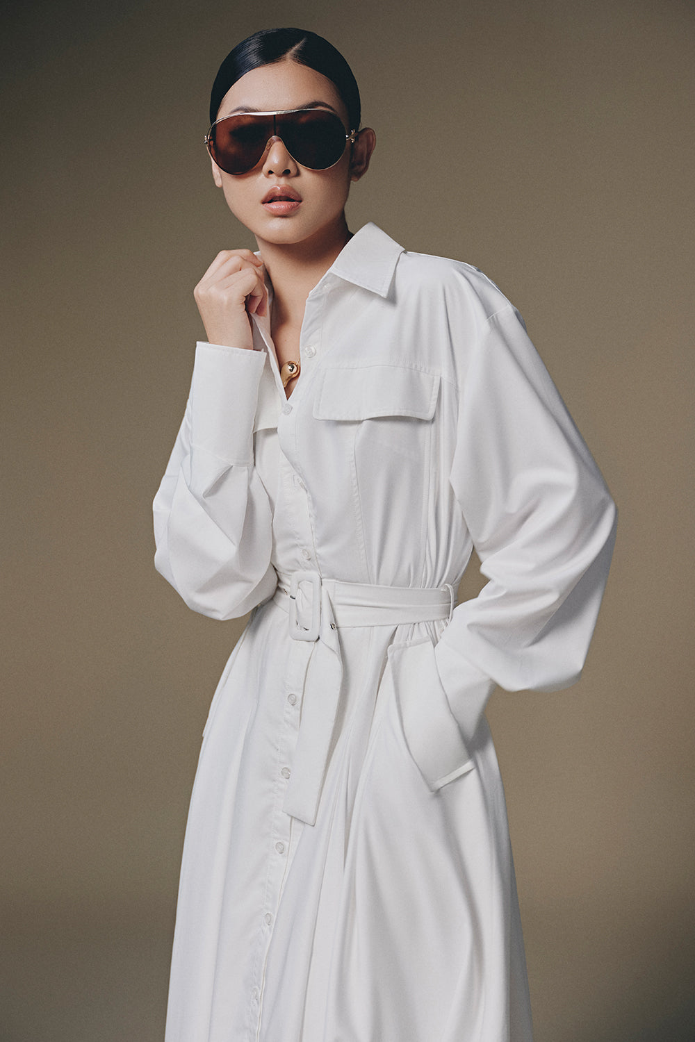 Thera Bishop Sleeve Maxi Dress
