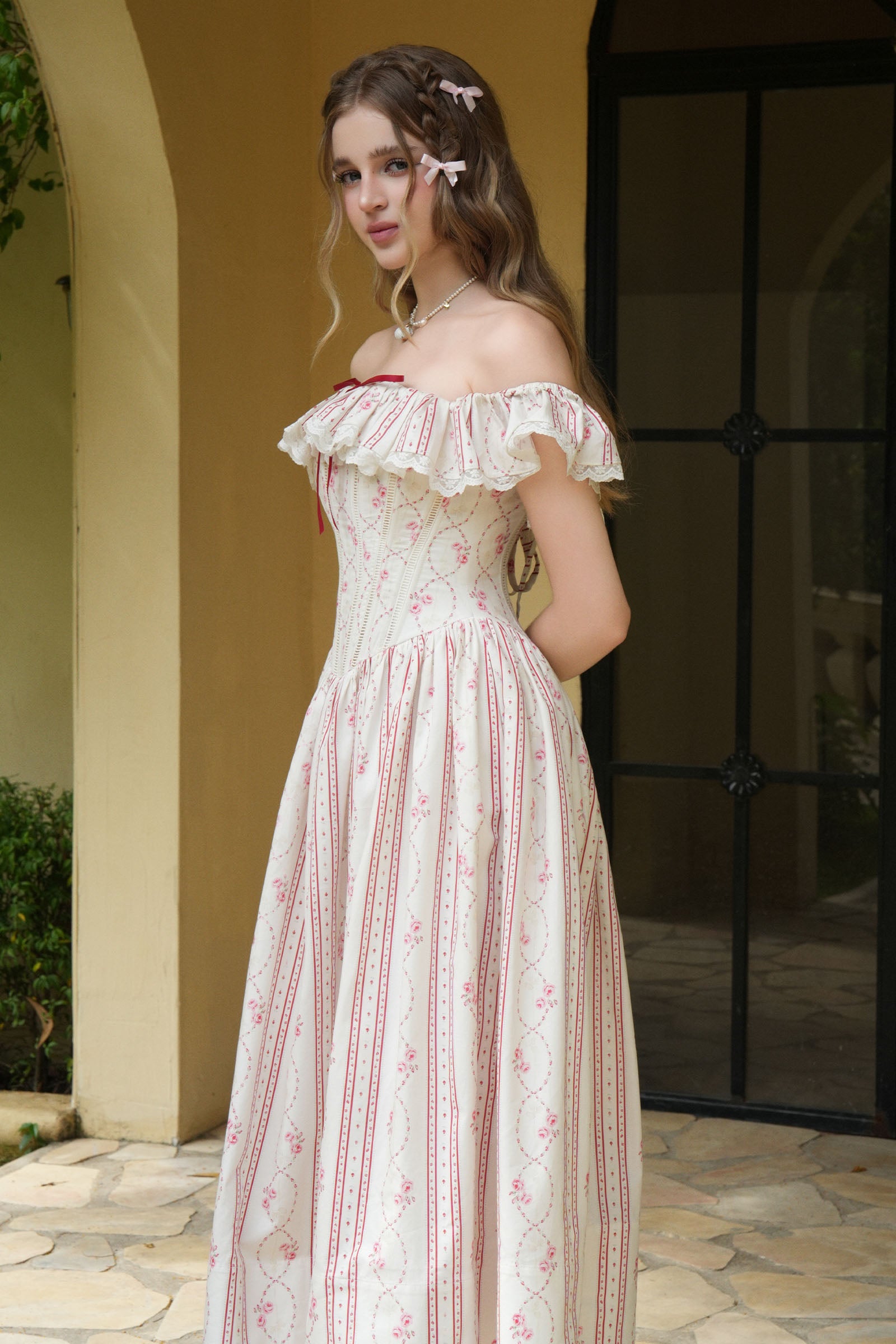 Florienne Off-Shoulder Midi Dress