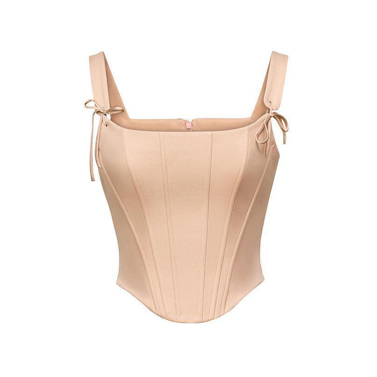 Georgiana Bodycon Corset Polycotton Crop Top
