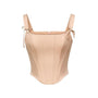 Georgiana Bodycon Corset Polycotton Crop Top