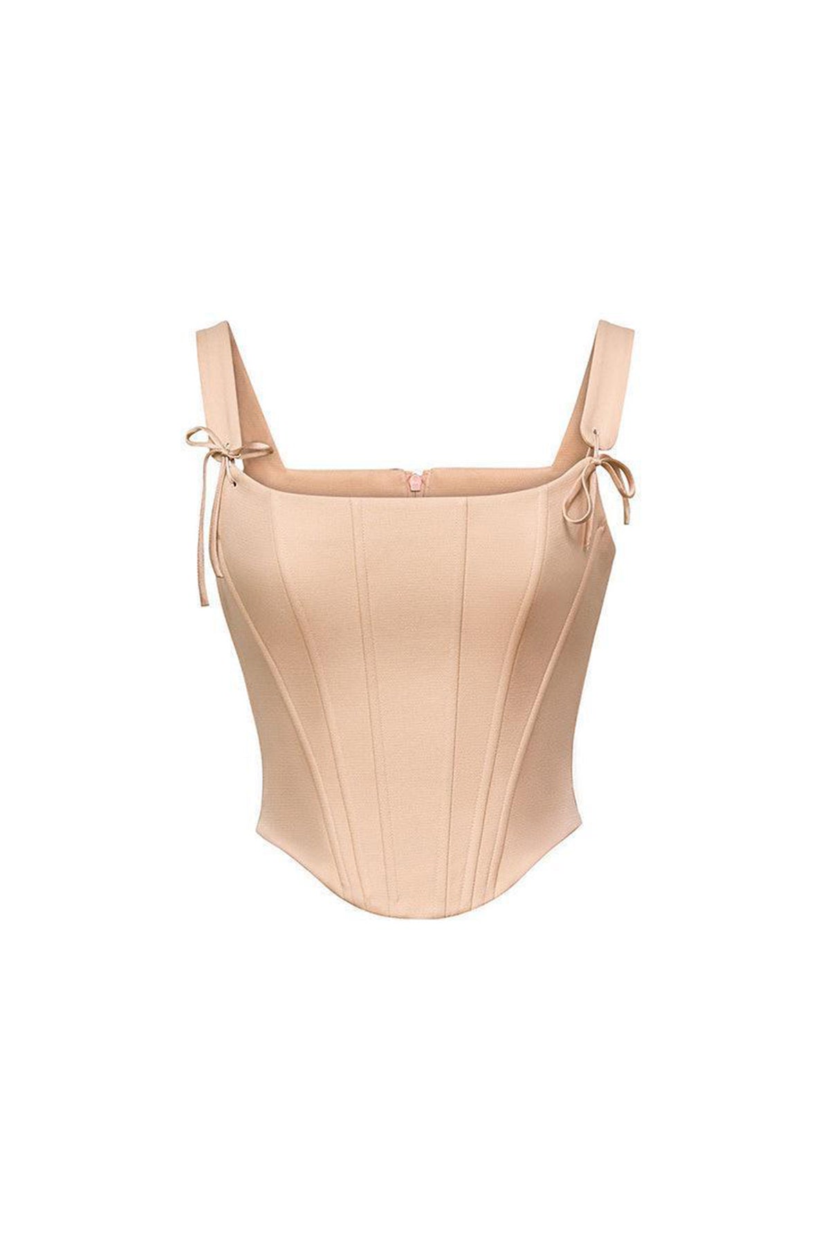 Georgiana Bodycon Corset Polycotton Crop Top