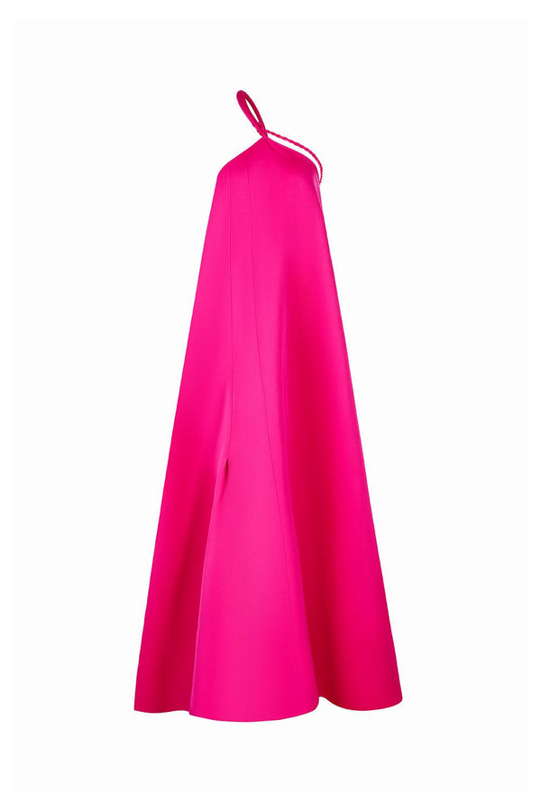 Hong Di Trapezoid Side Pocket Duchess Satin Floor Length Dress - MEAN BLVD