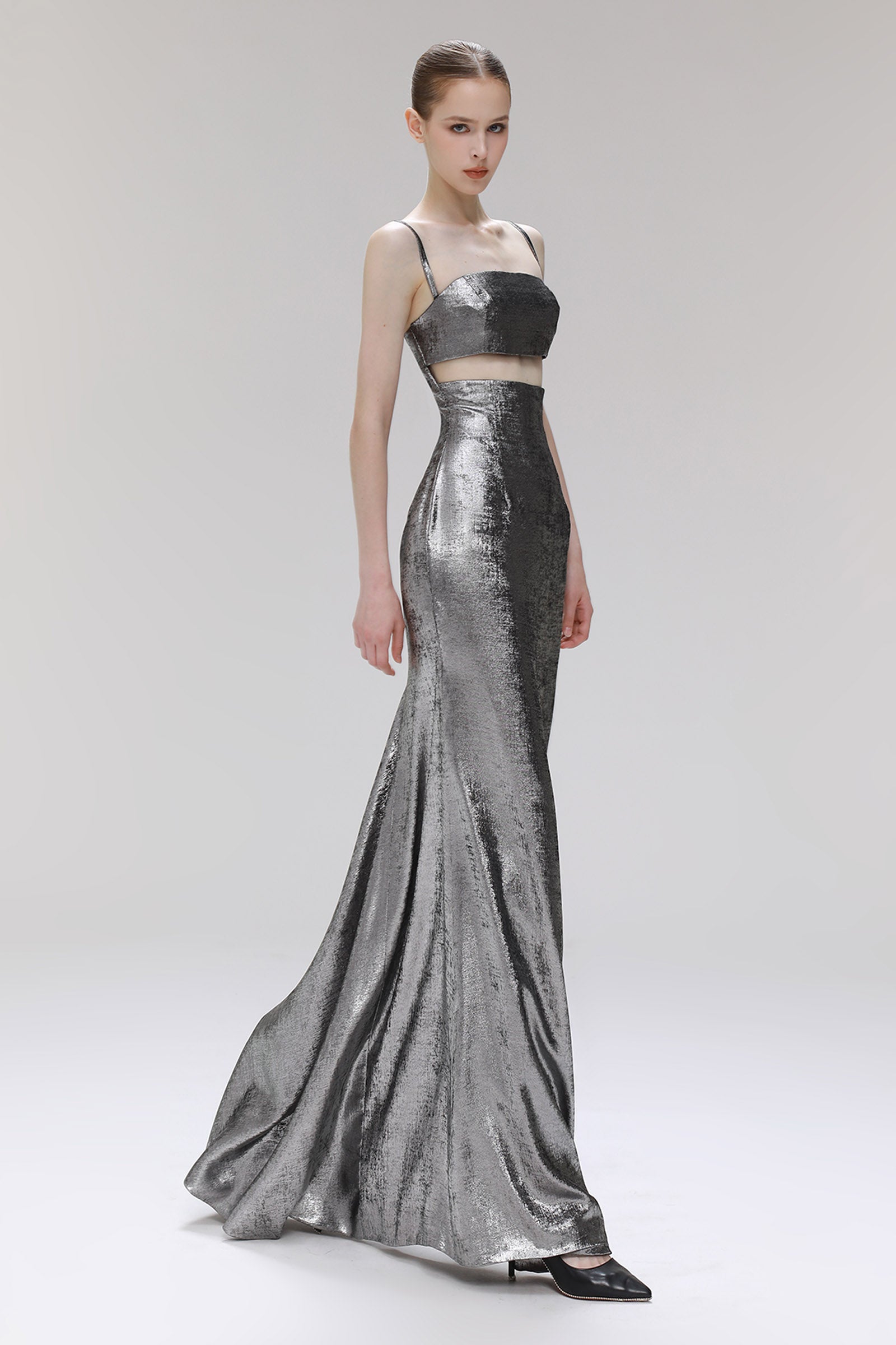Argento Square Neck Maxi Dress