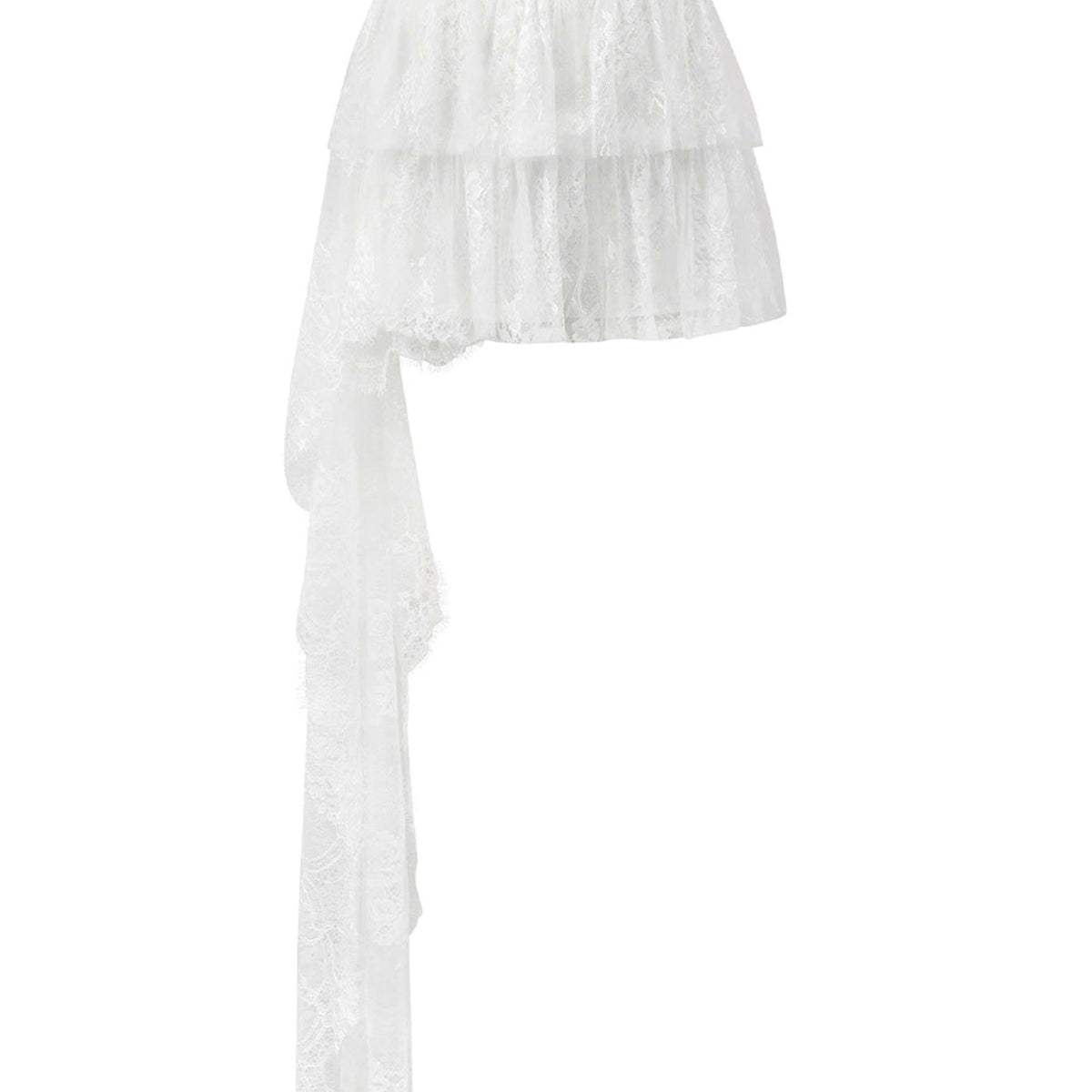 Aura Layered Extended Flap Lace Mini Skirt