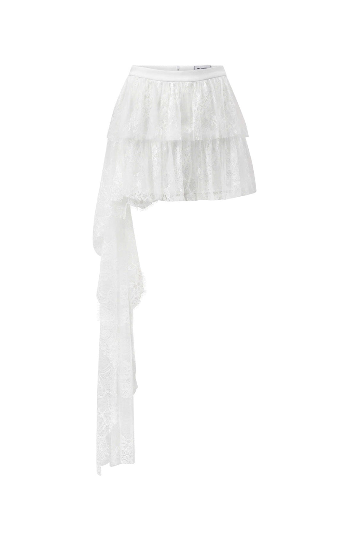 Aura Layered Extended Flap Lace Mini Skirt