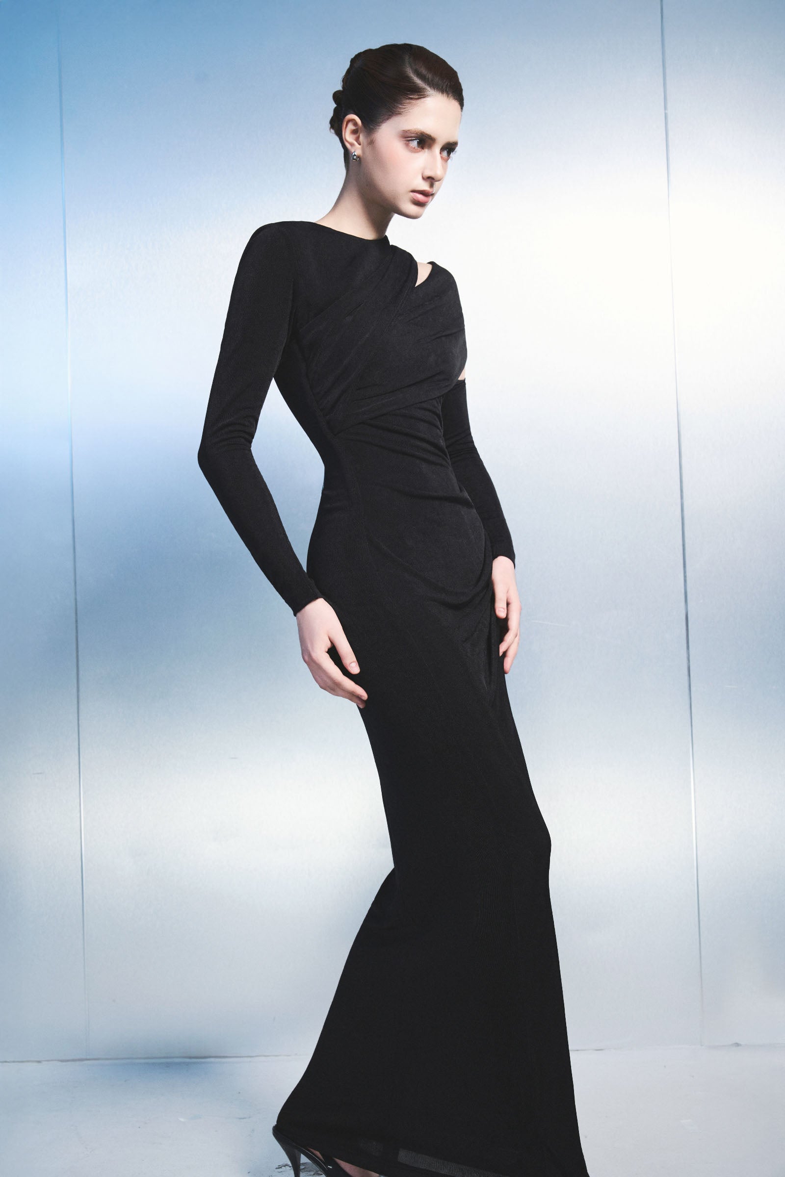 Zumia Asymmetric Neck Maxi Dress