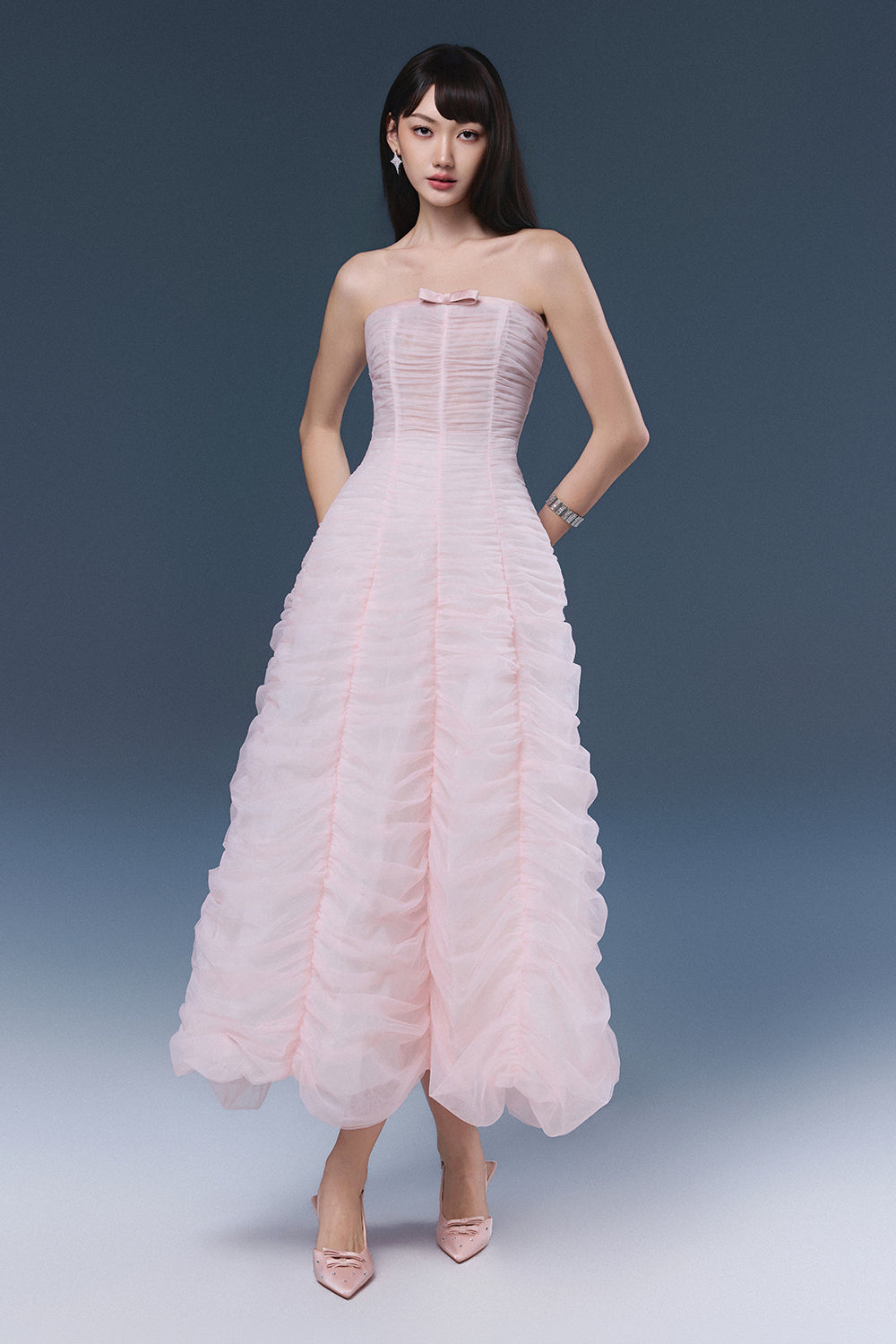 Ember Ruched Midi Dress