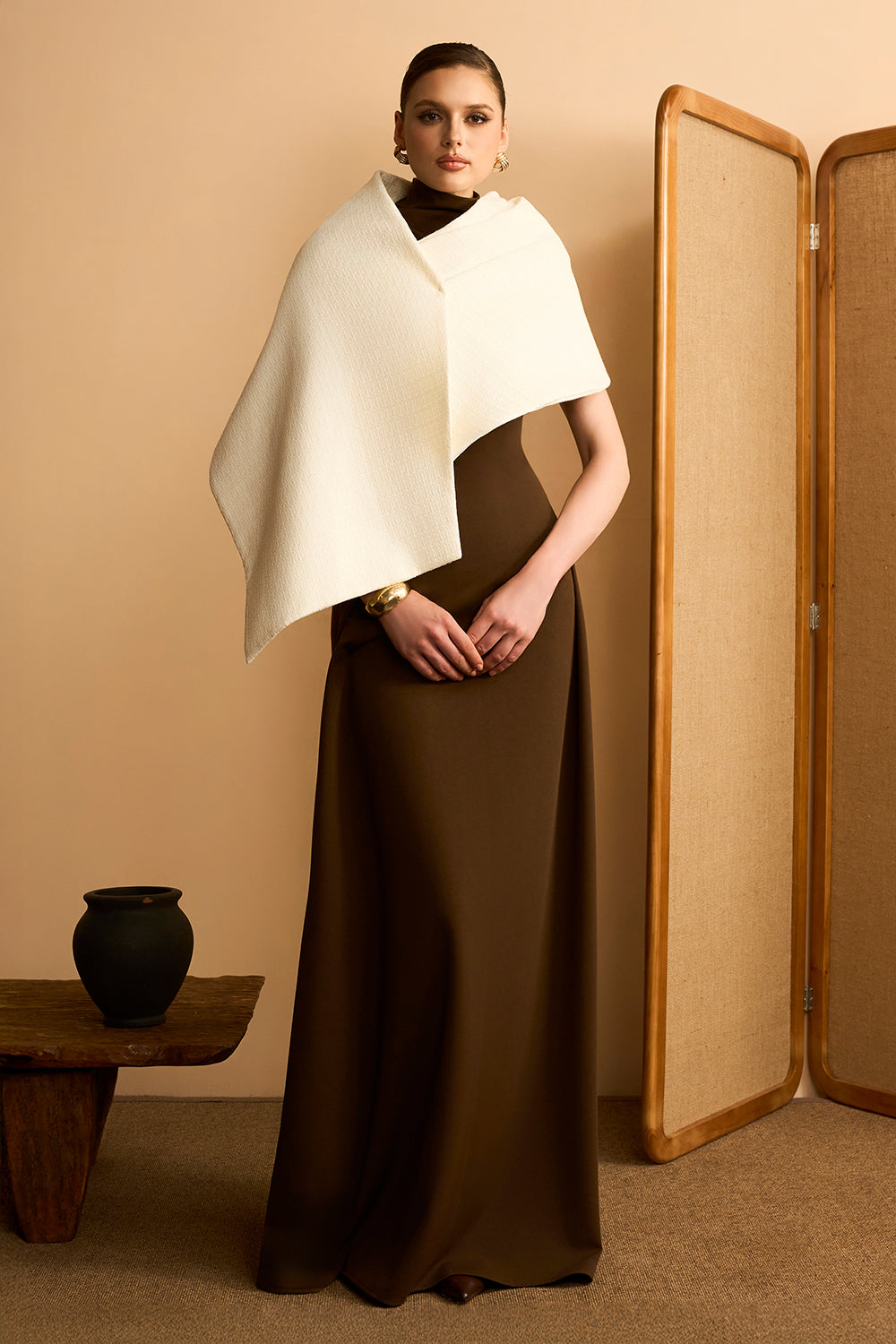 Thu Mien Draped Maxi Dress