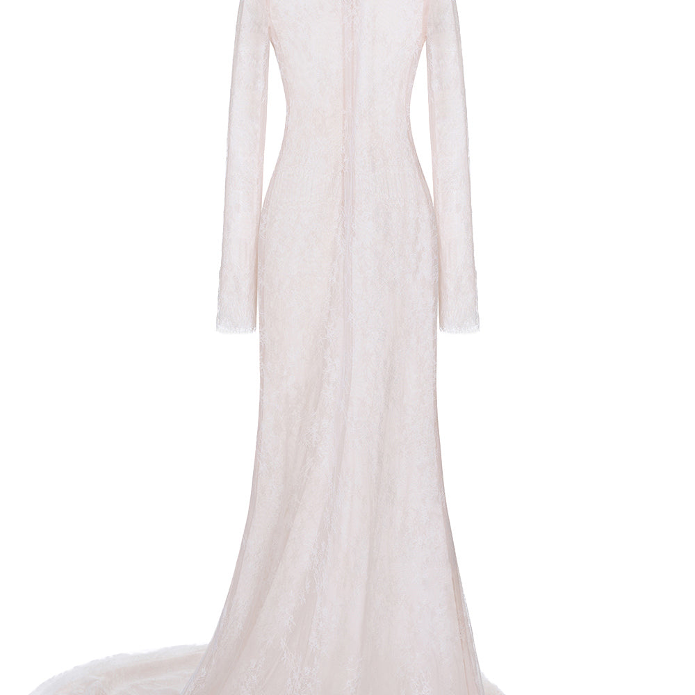 White Floral Lace Maxi Dress