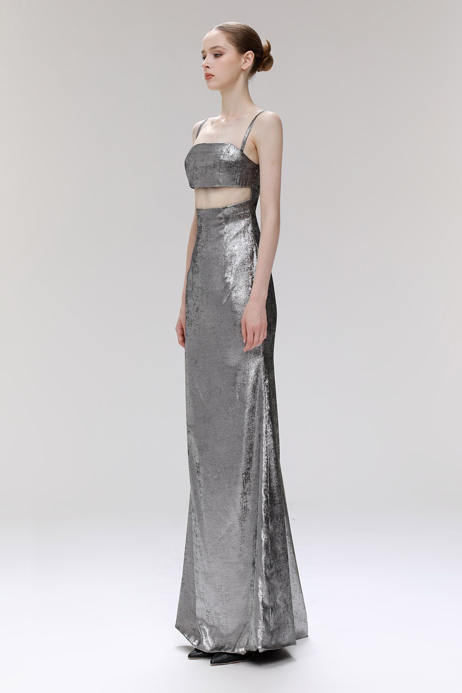 Argento Square Neck Maxi Dress
