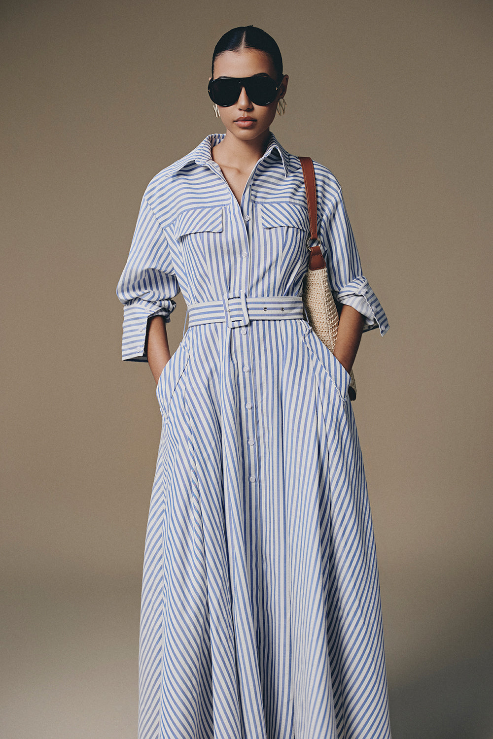 Celie Flap Pocket Maxi Dress