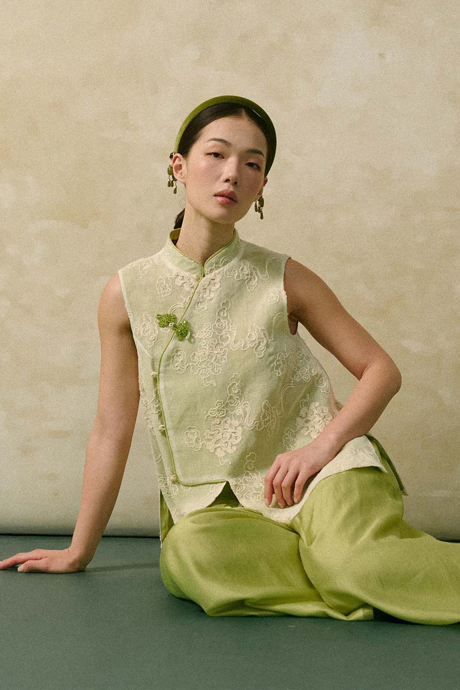 Luc Binh Applique Top