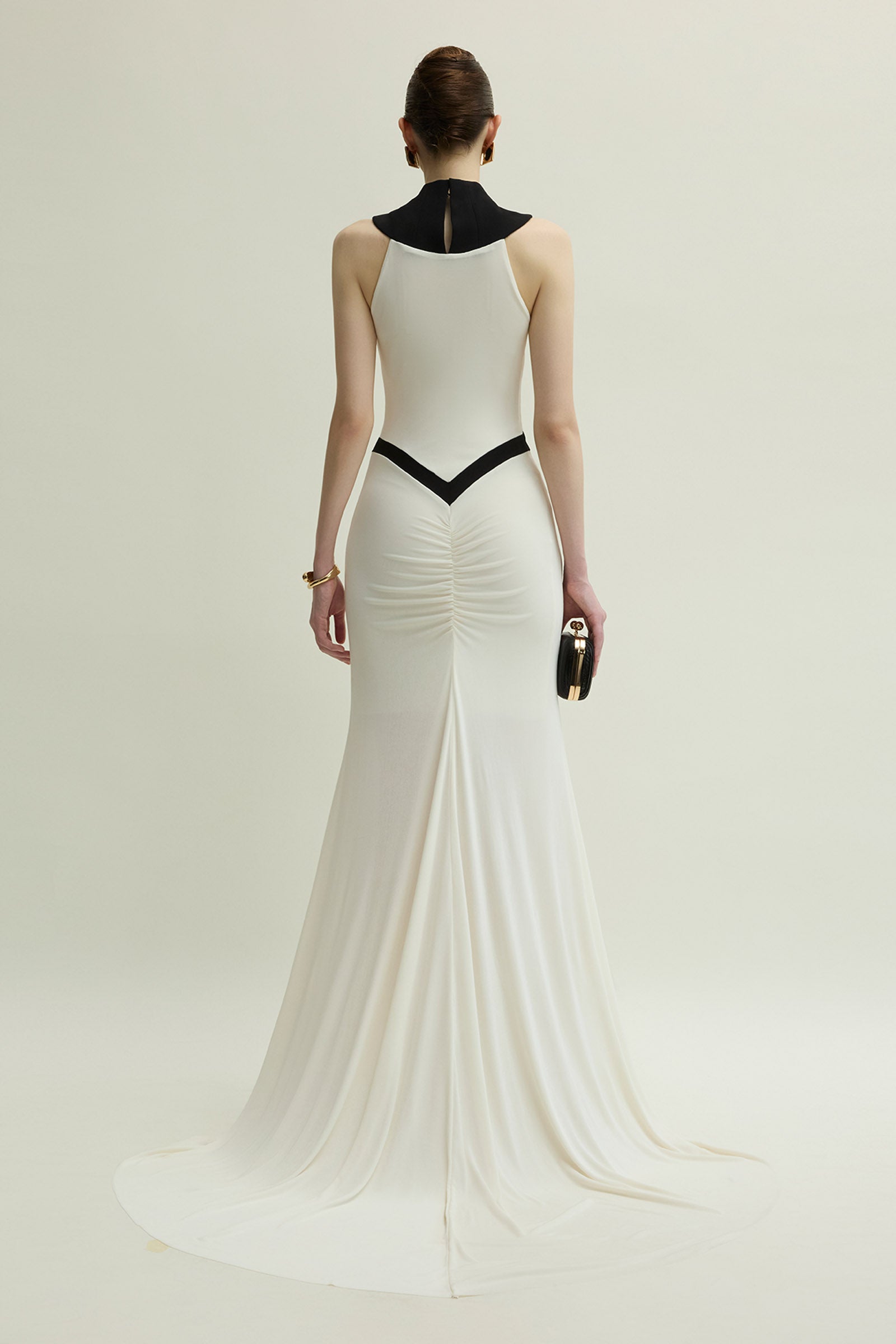 Aster High Neck Button Maxi Dress