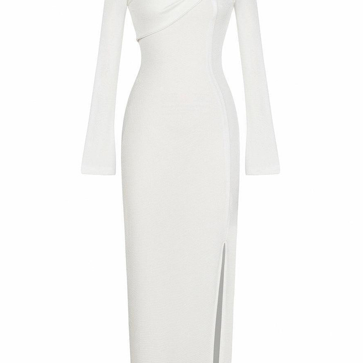 Laly Sheath Side Slit Spandex Ankle Length Dress