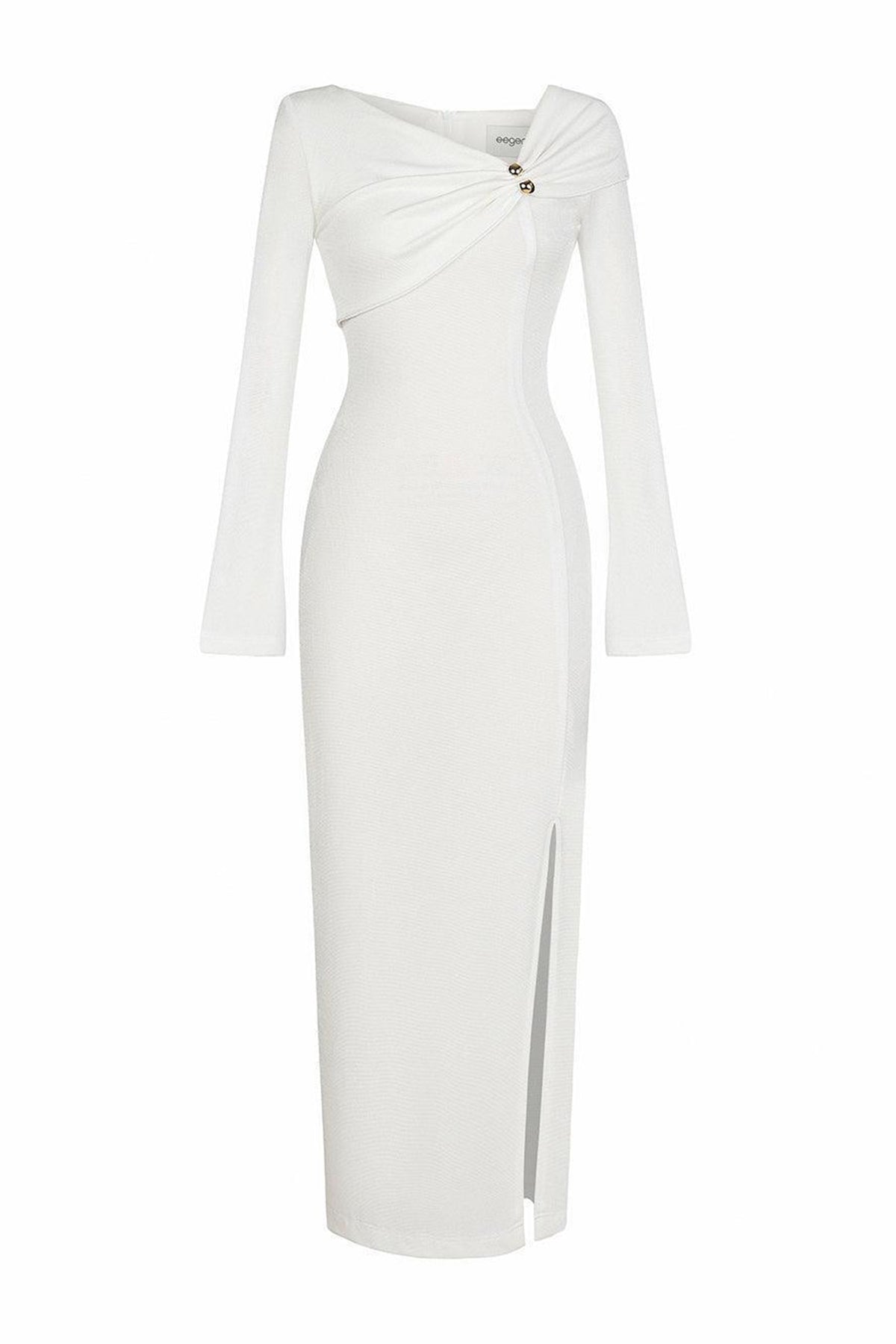 Laly Sheath Side Slit Spandex Ankle Length Dress