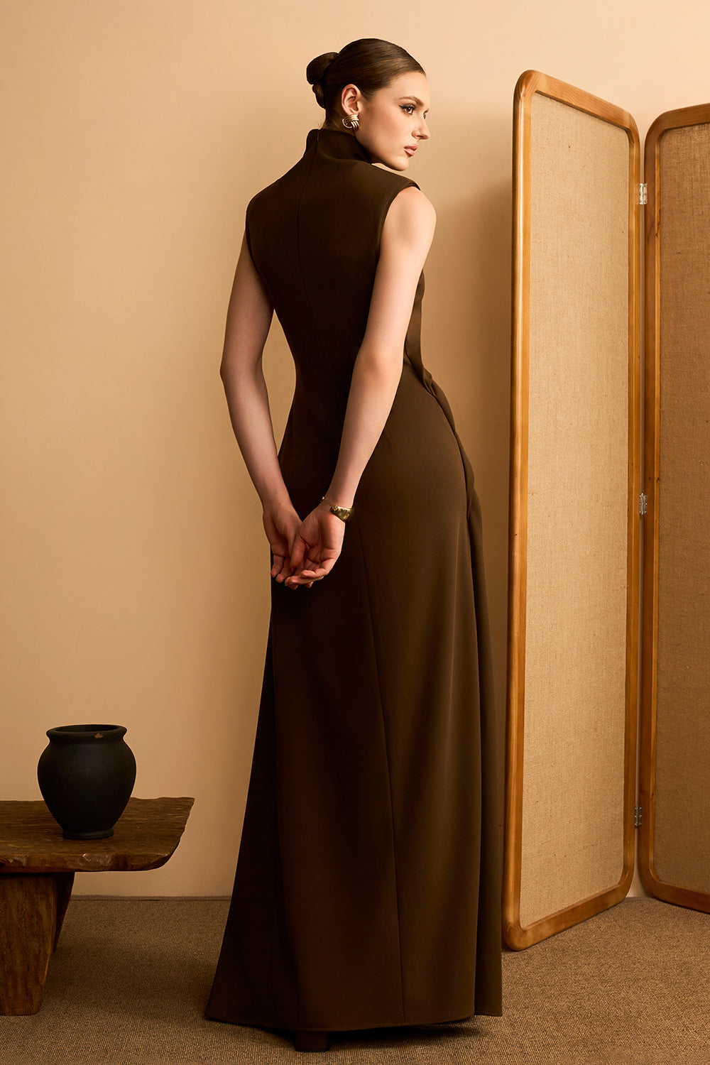 Thu Mien Draped Maxi Dress