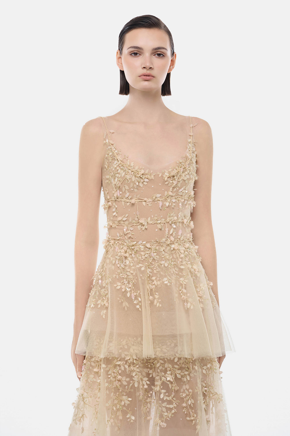 Aira Embroidery Midi Dress