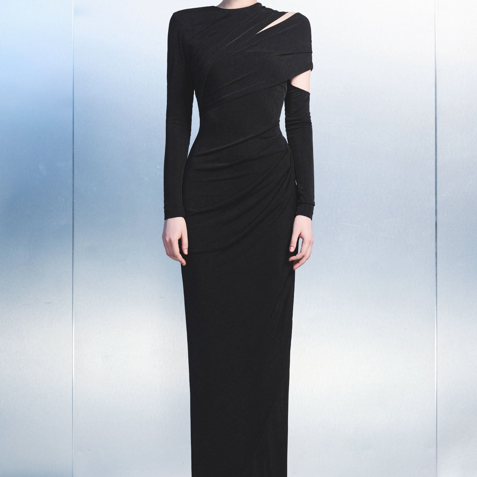 Zumia Asymmetric Neck Maxi Dress