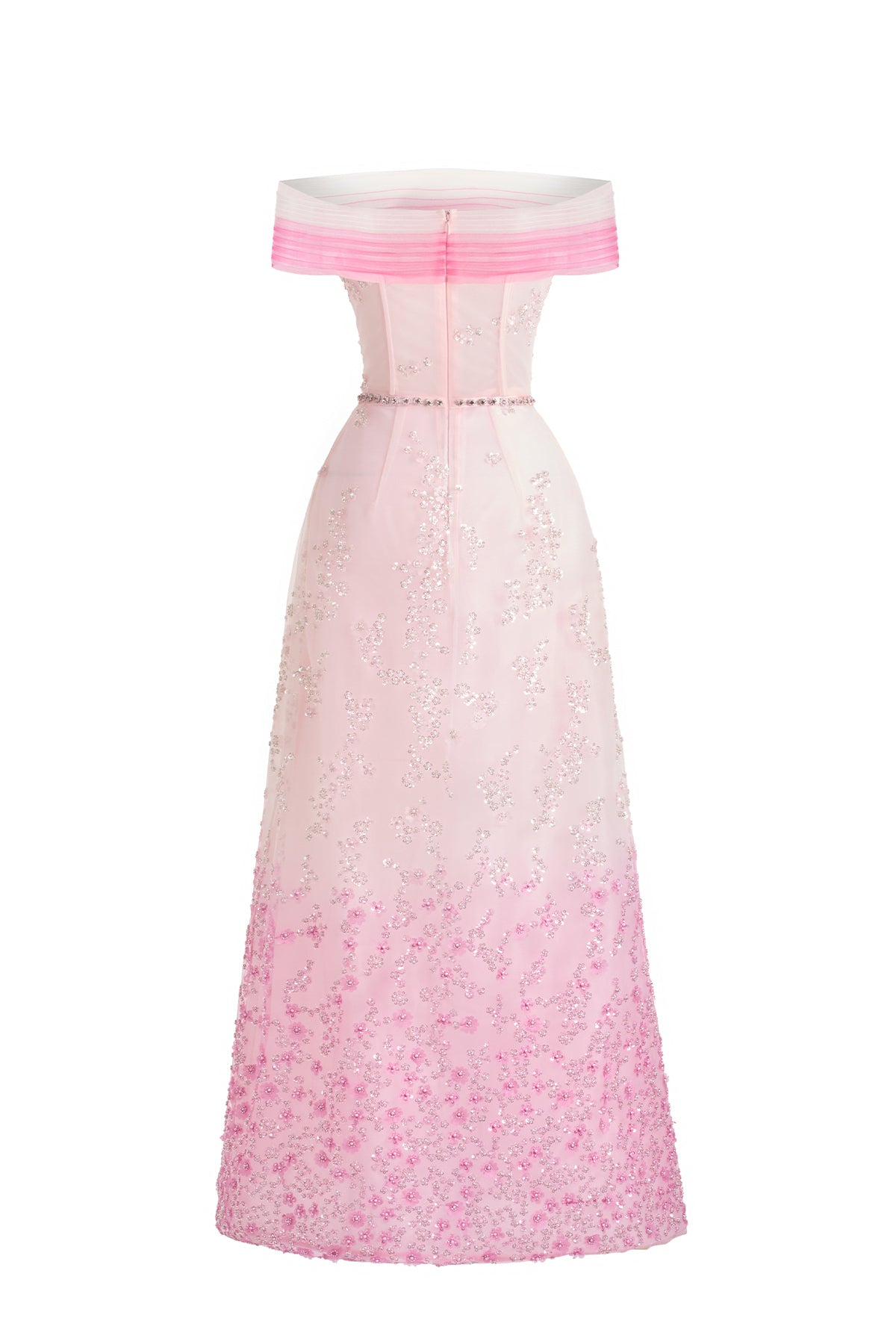 Lauryn A-line Off-Shoulder Polyester Maxi Dress