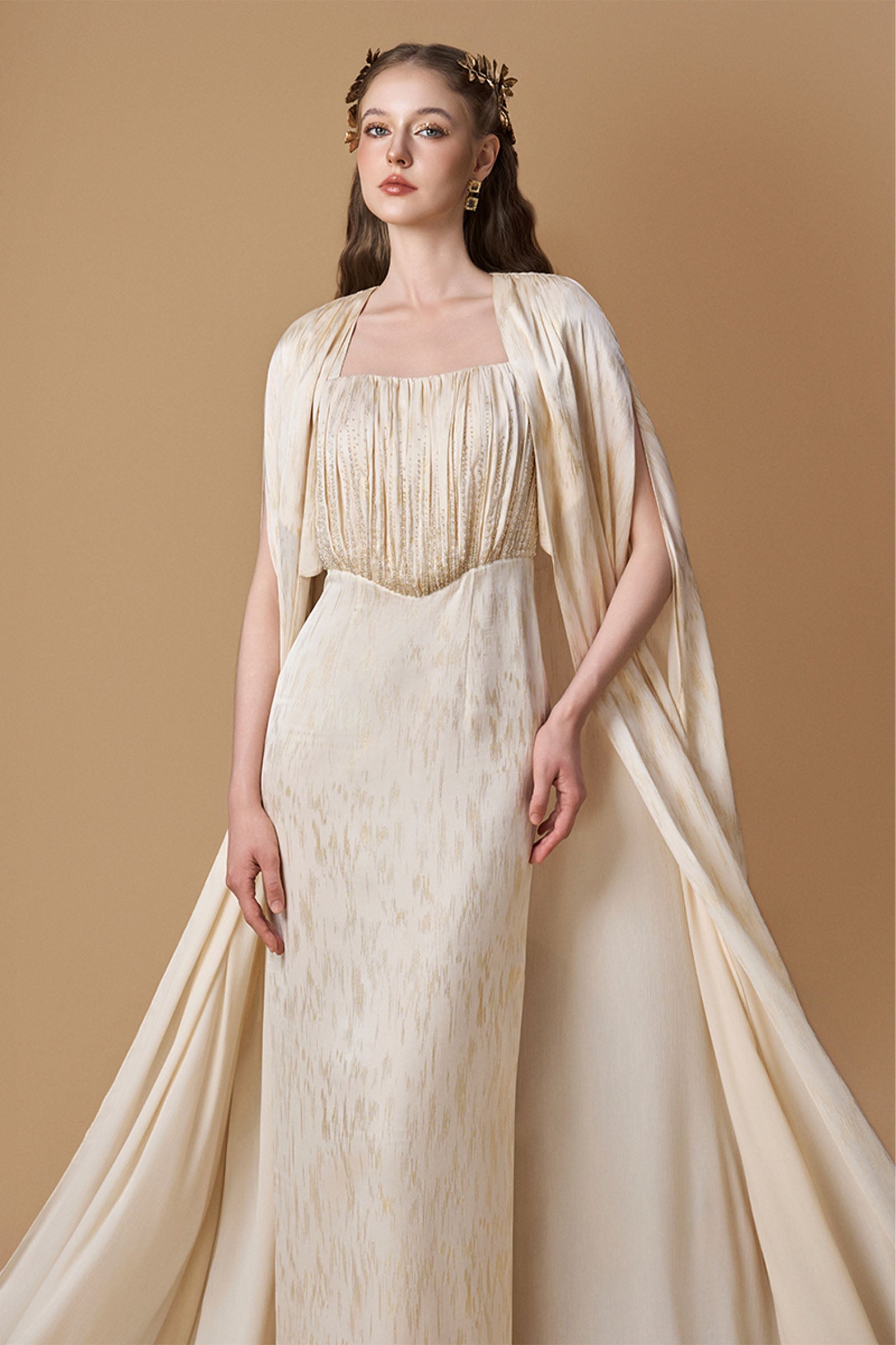 Noren Split Sleeve Maxi Dress