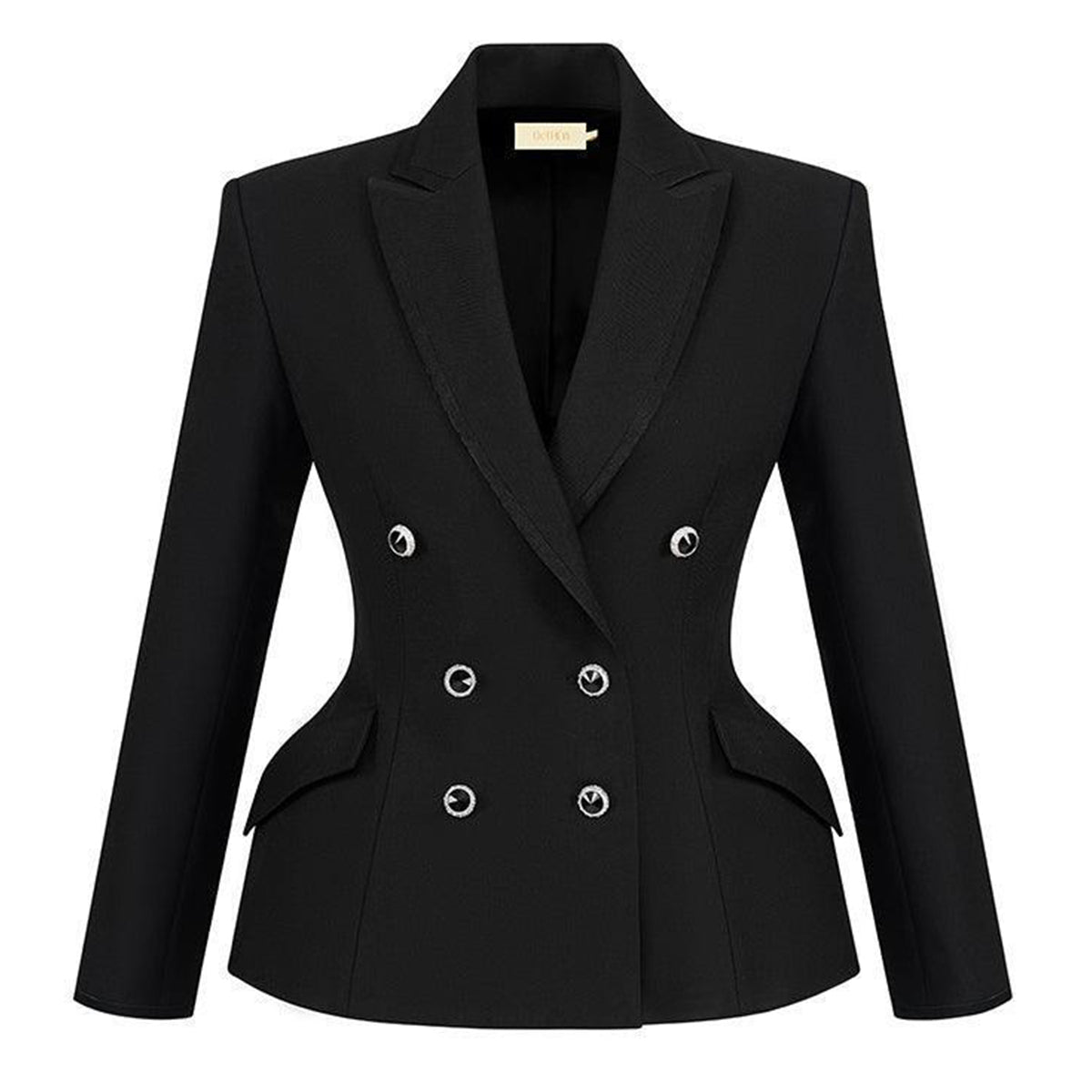 Fiorella Peplum Double Breasted Polycotton Blazer