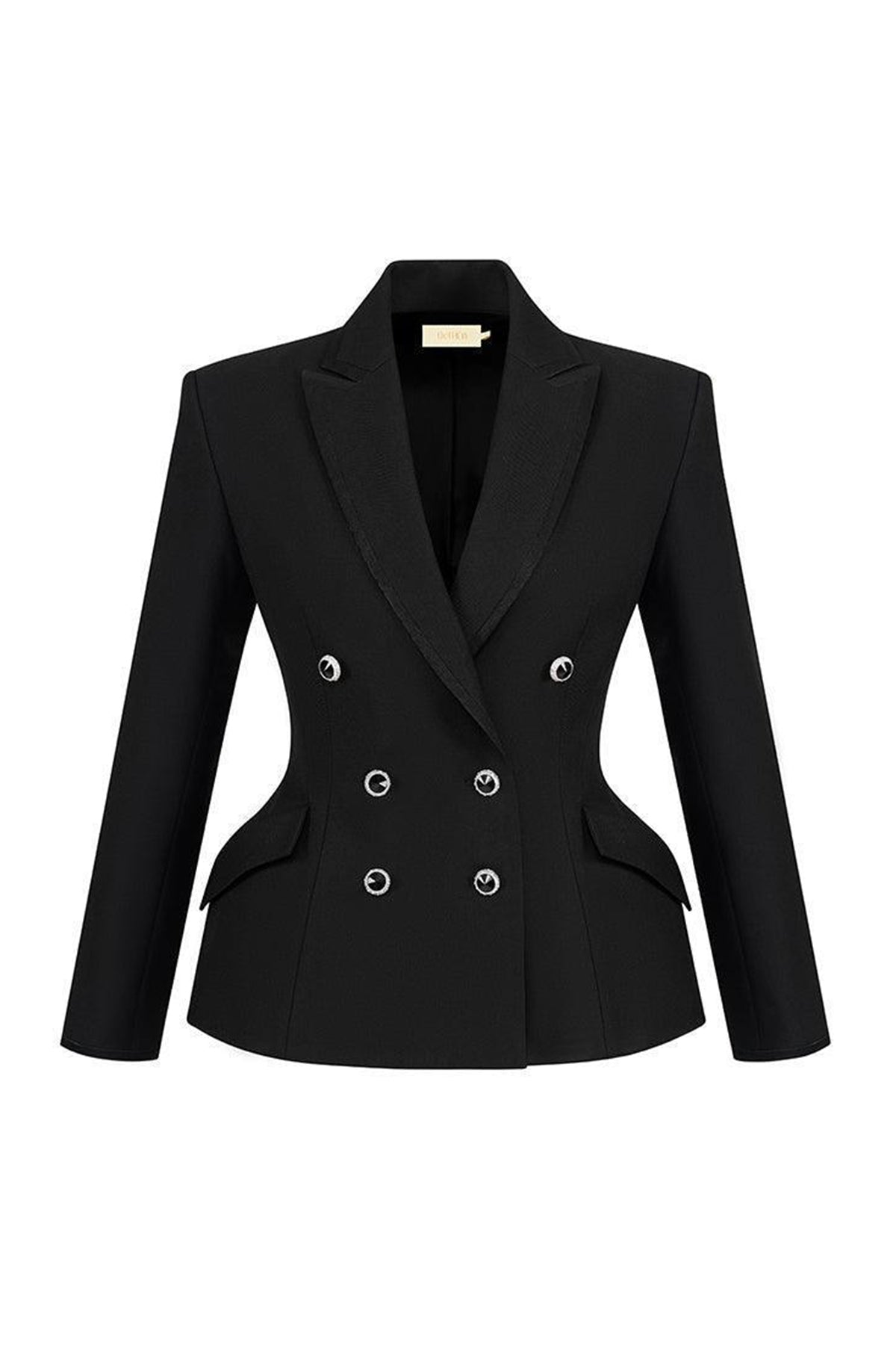Fiorella Peplum Double Breasted Polycotton Blazer