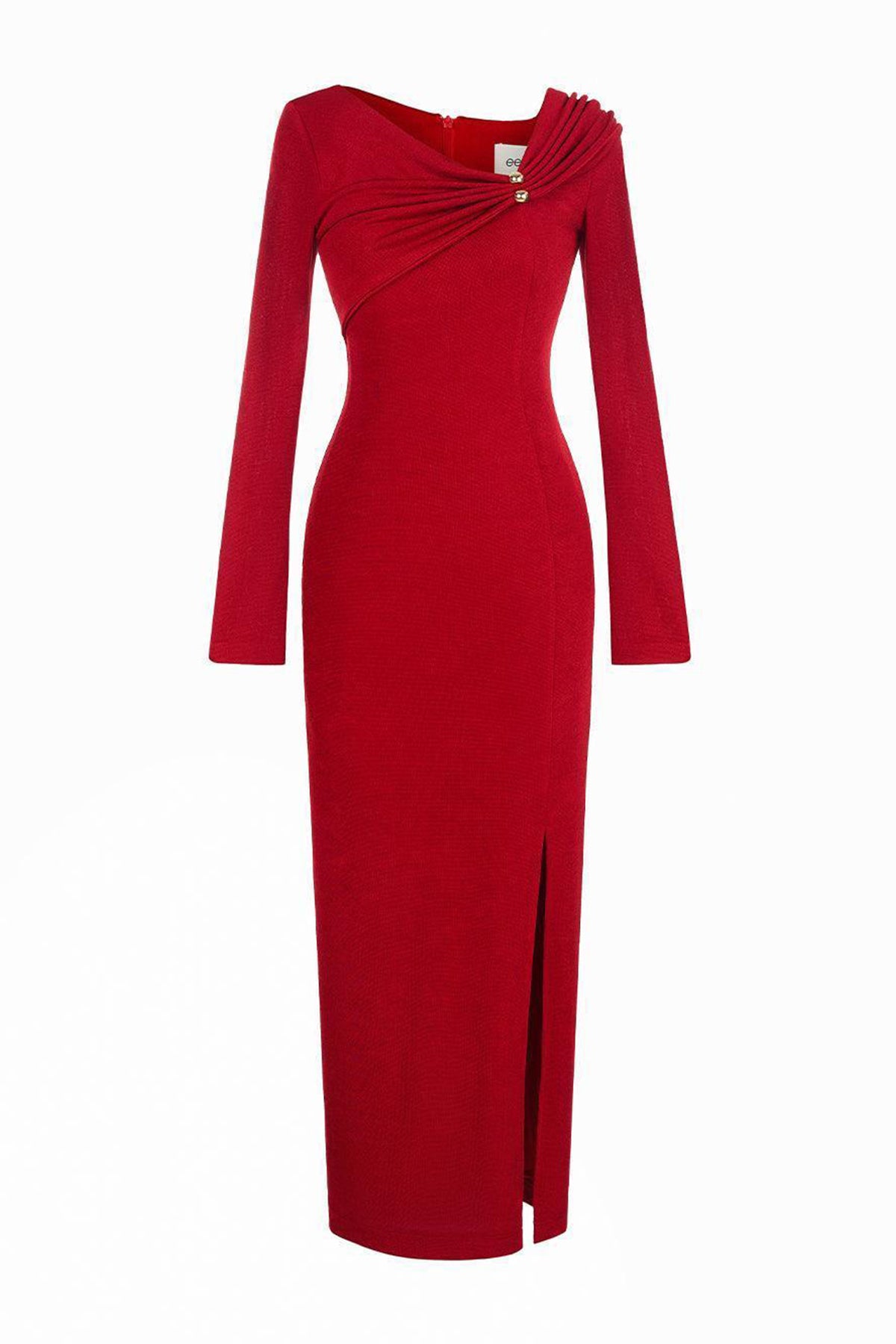 Women's Laly Sheath Side Slit Spandex Ankle Length Dress S/M/L/XL White/Black/Red MEAN BLVD