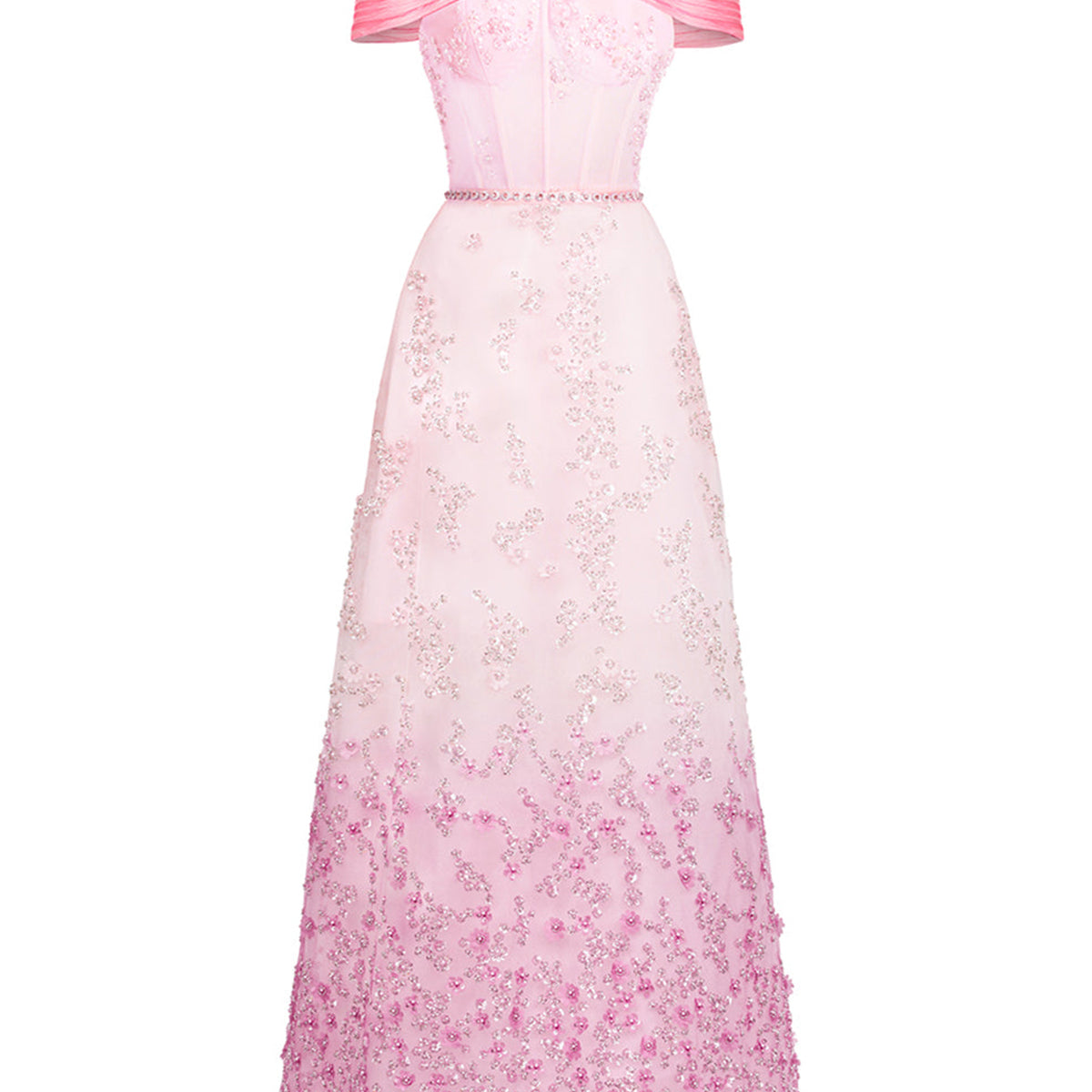 Lauryn A-line Off-Shoulder Polyester Maxi Dress