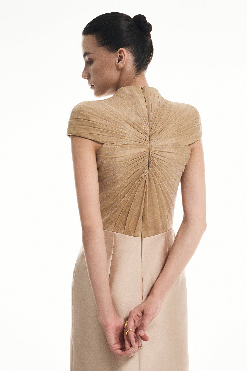 Eve Sheath Pleated Maxi Dress