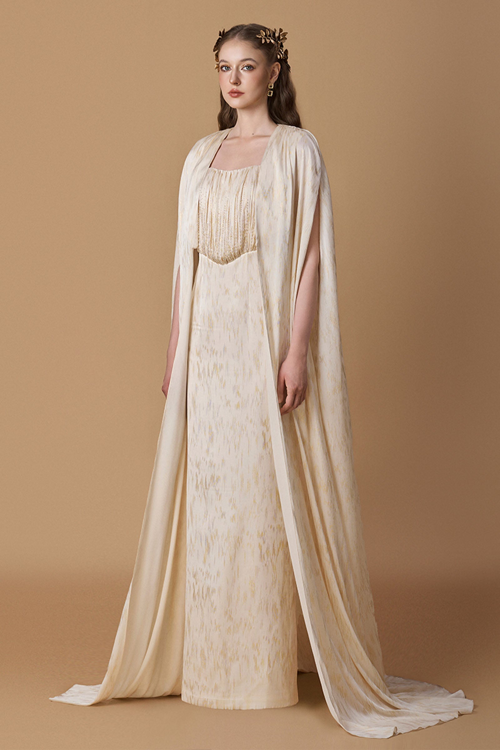 Noren Split Sleeve Maxi Dress