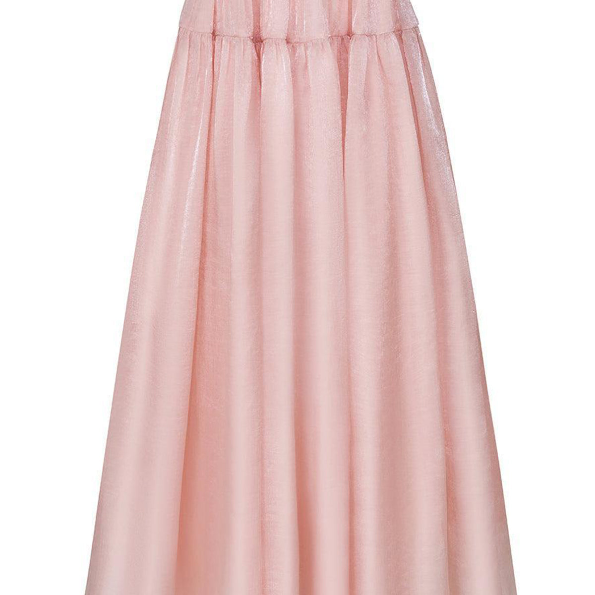 Fiorella Gathered Draped Organza Maxi Skirt