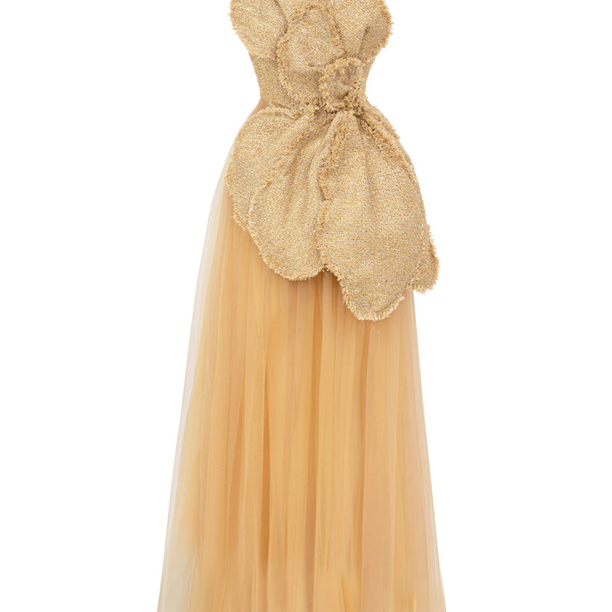 Landry A-line Gathered Polyester Floor Length Dress