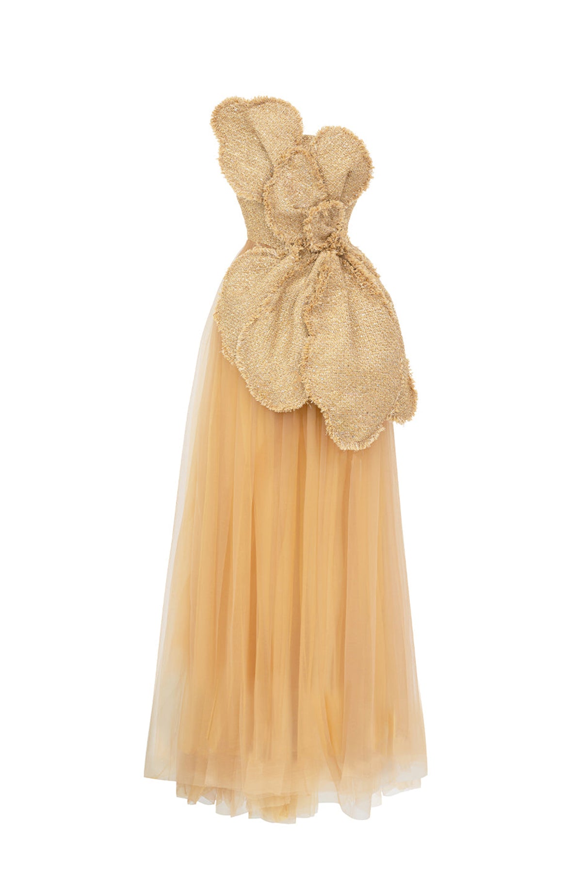 Landry A-line Gathered Polyester Floor Length Dress
