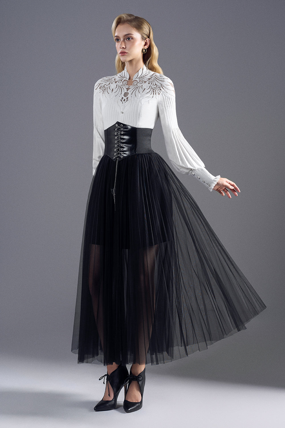 Houralinia Leather Top